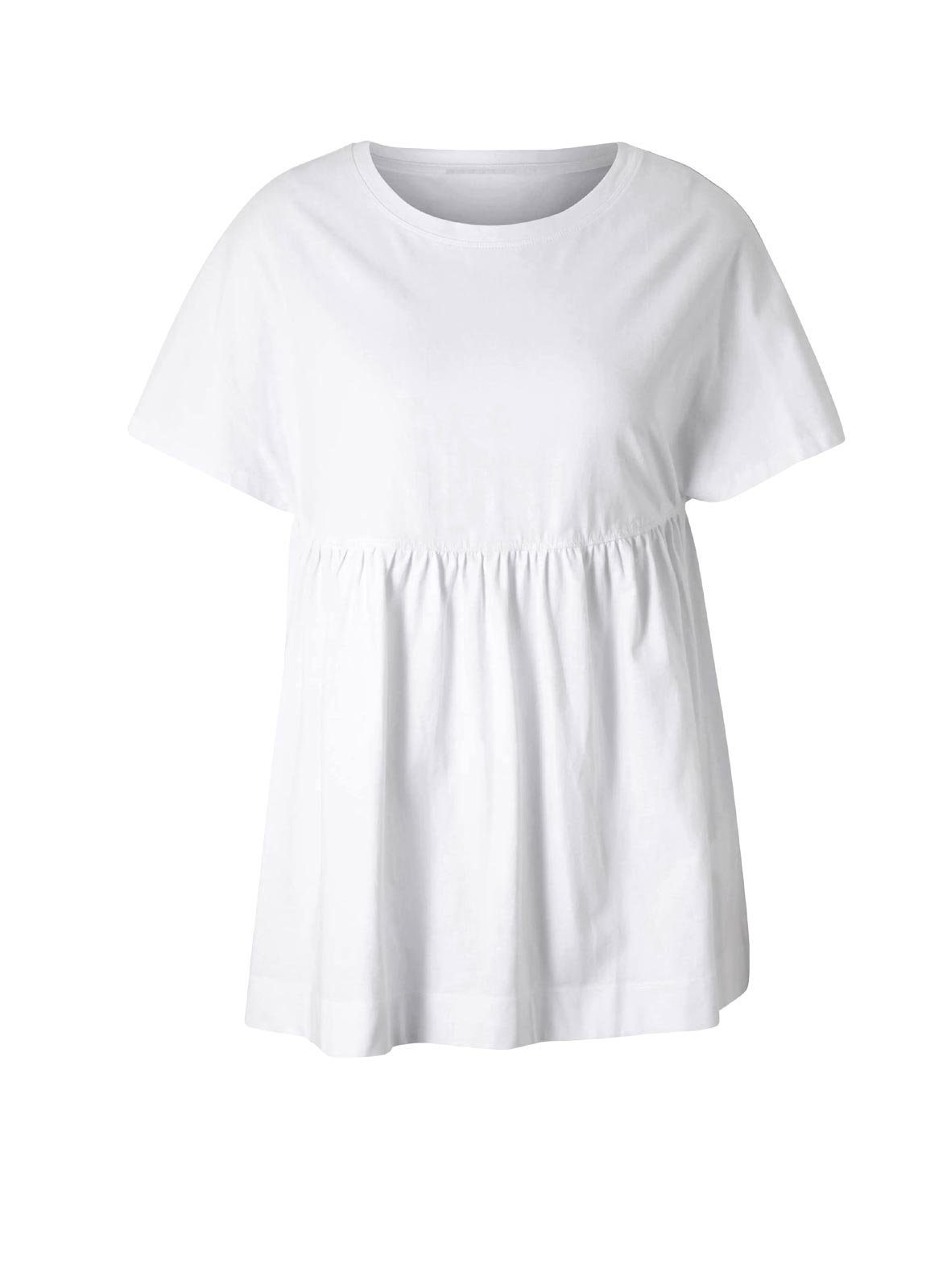 heine T-Shirt LINEA TESINI Damen Designer-Jerseyshirt mit Schößchen