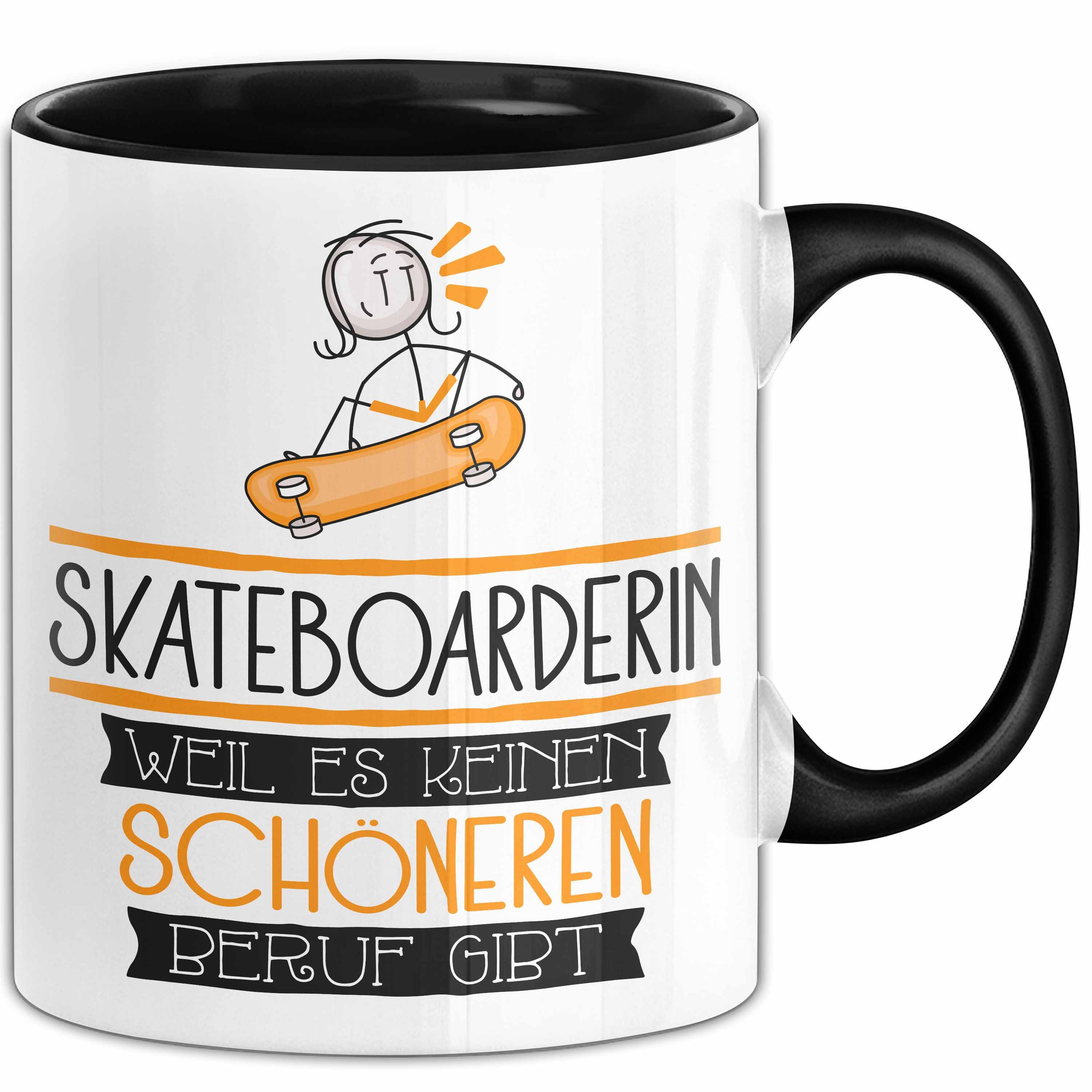 Trendation Tasse Skateboarderin Weil Es Keinen Schöneren Beruf Gibt Tasse Geschenk fü