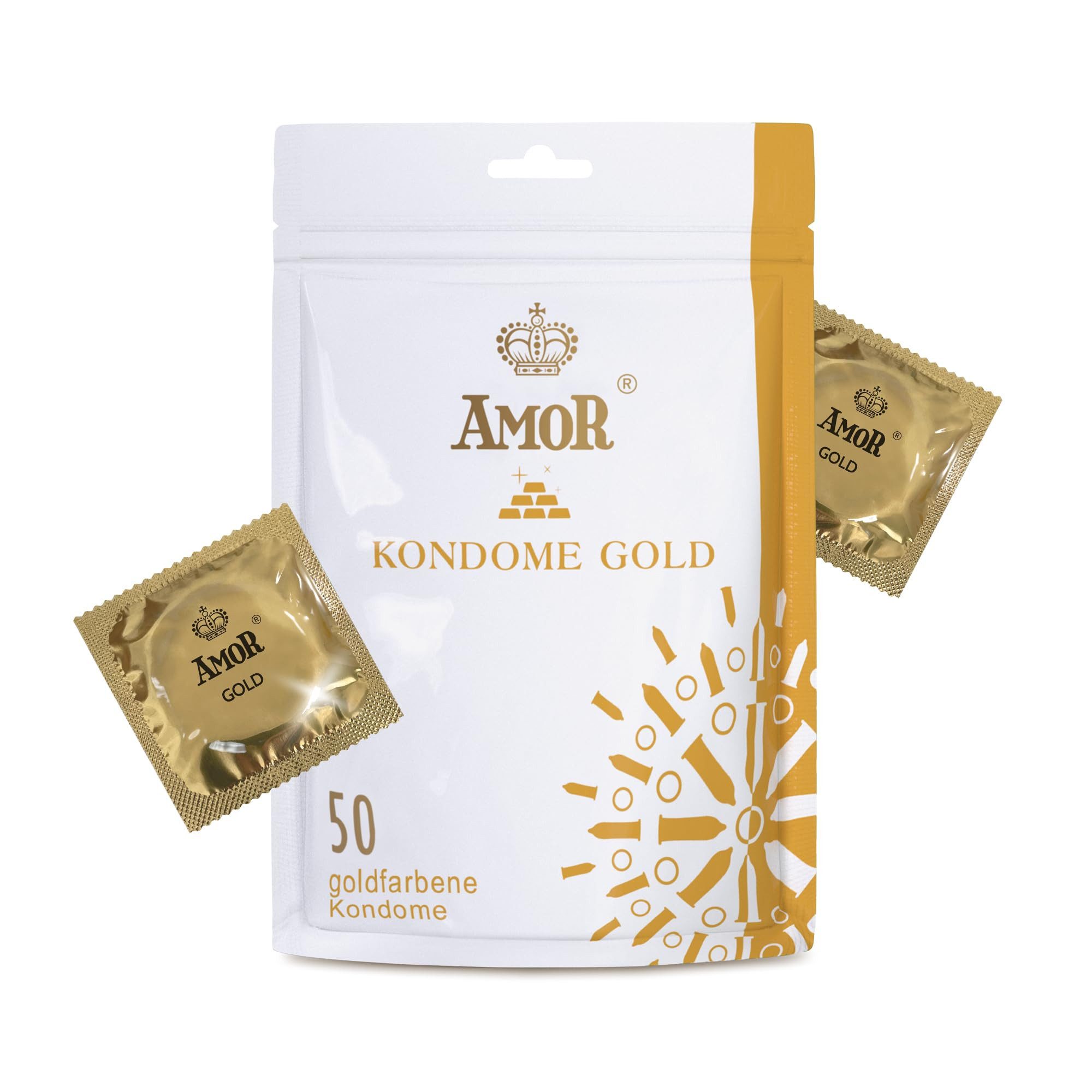 Amor Kondome AMOR Premium Kondome, verschiedene Sorten & Größen, Gold