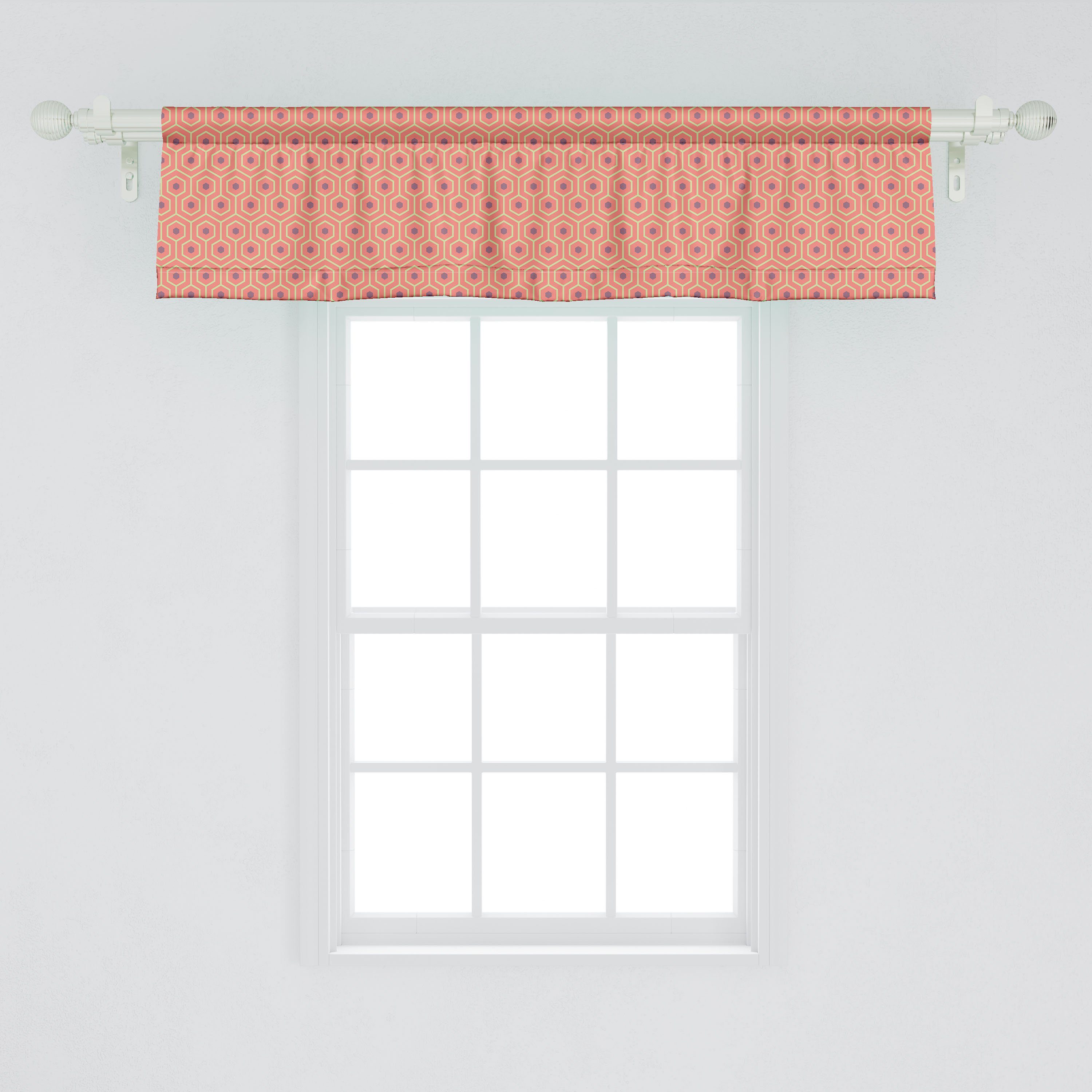 Abstarct Geometrische Schlafzimmer Mäandernden Vorhang Microfaser, mit Volant Dekor Stangentasche, Form Küche Scheibengardine Abakuhaus, für