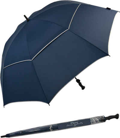 Impliva Langregenschirm Falcone® XXL 140cm Riesen-Golfschirm Glasfiber, unglaublich riesig, stabil und groß, für zwei Personen und mehr