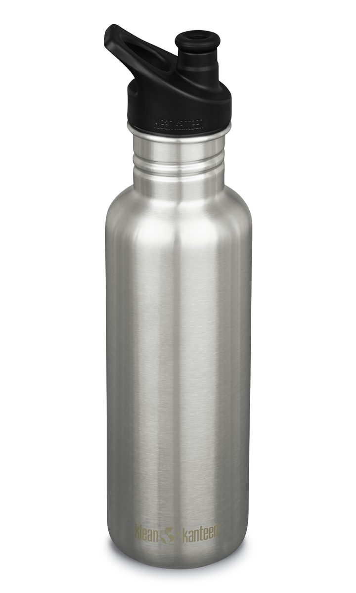 Klean Kanteen Trinkflasche Klean Kanteen Classic 800ml mit Sportcap silber brushed