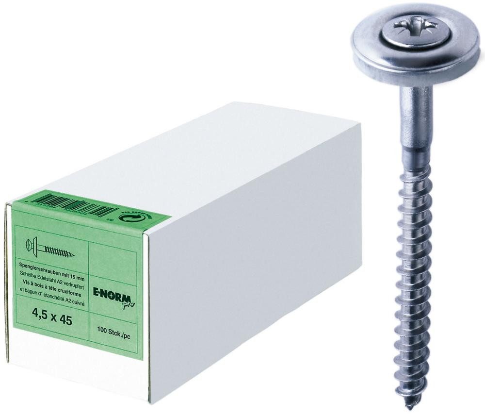 Schraube Spenglerschraube A2 PZD 2 4,5x 45 15 E-NORMpro