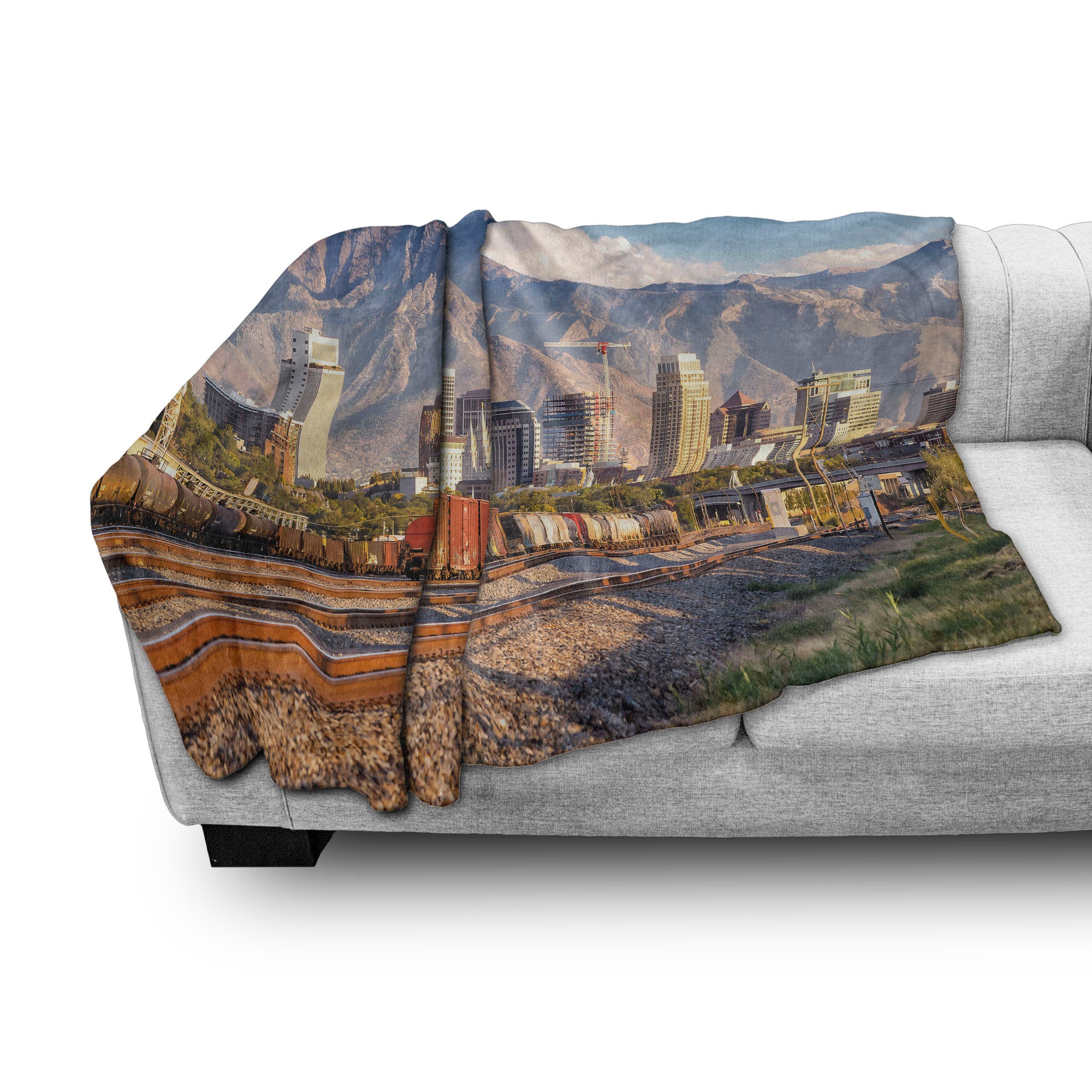 Wohndecke Gemütlicher Plüsch für den Abakuhaus, City Städtisch USA Außenbereich, Salt und Lake Utah Innen