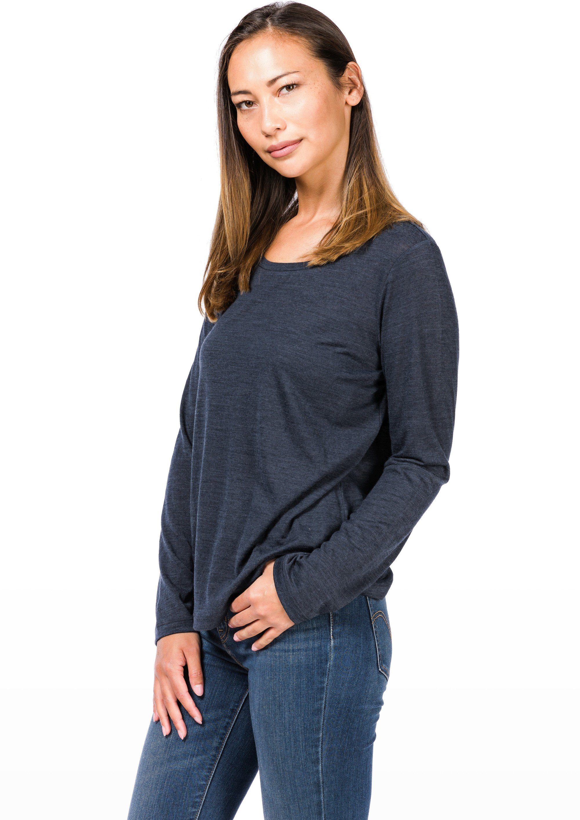 SUPER.NATURAL Langarmshirt Womens Essential Scoop LS 175