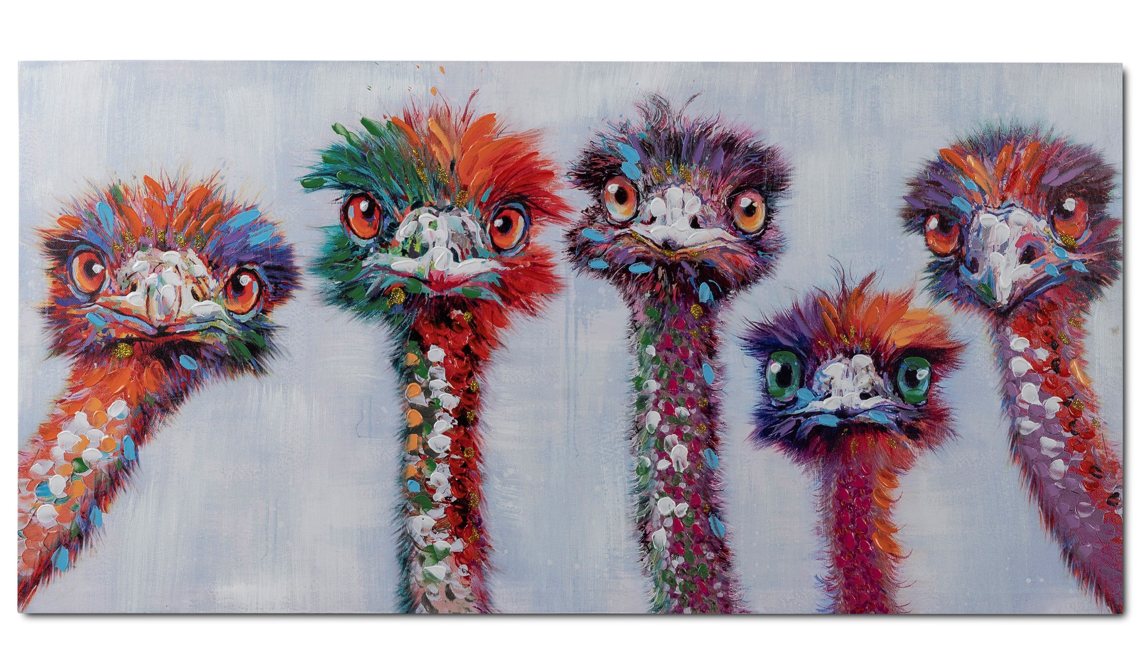 formano Wanddekoobjekt, Farbe: Mehrfarbig, Motiv: Strauße günstig online kaufen