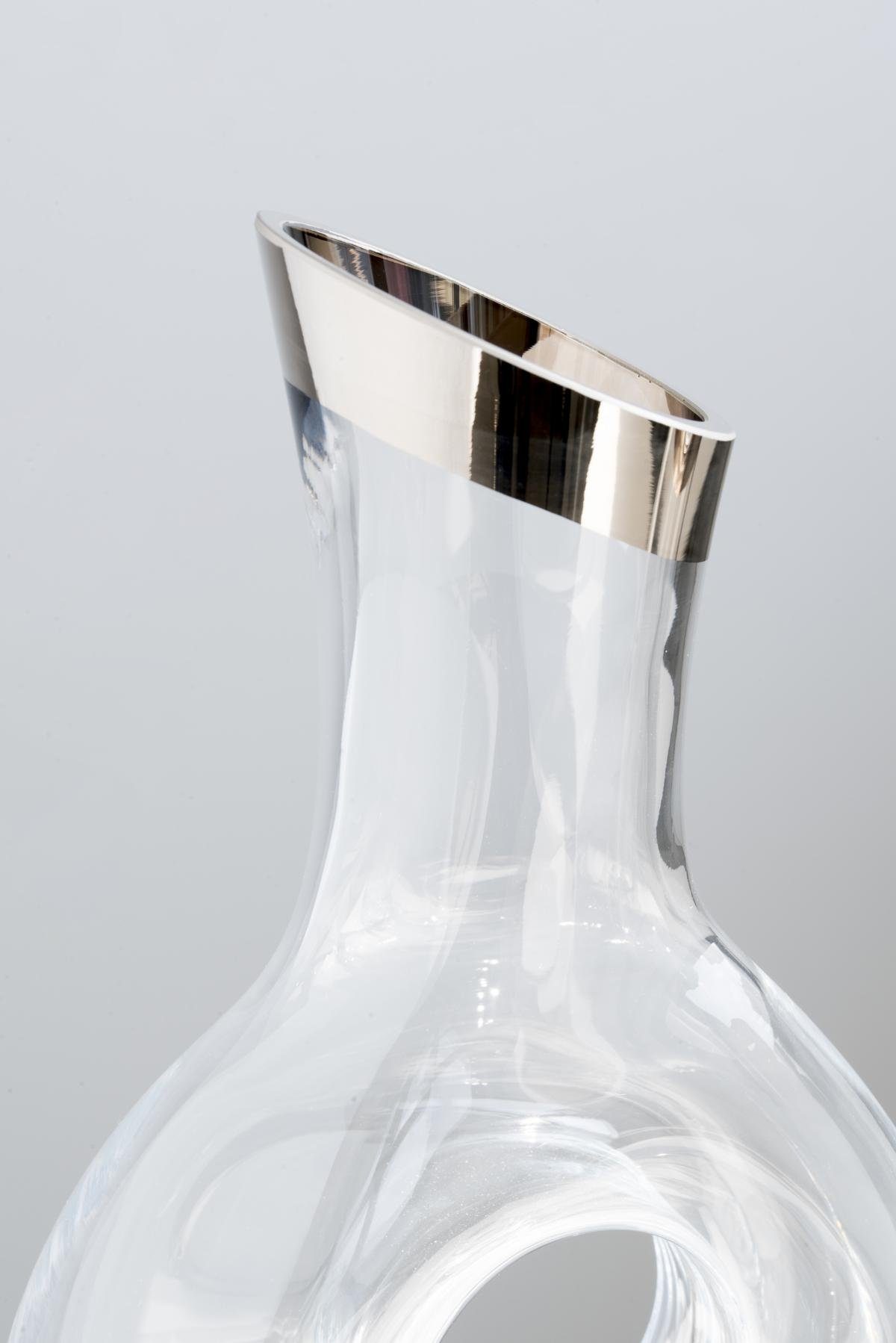 EDZARD Karaffe Gordon, Kristallglas mit Platinrand