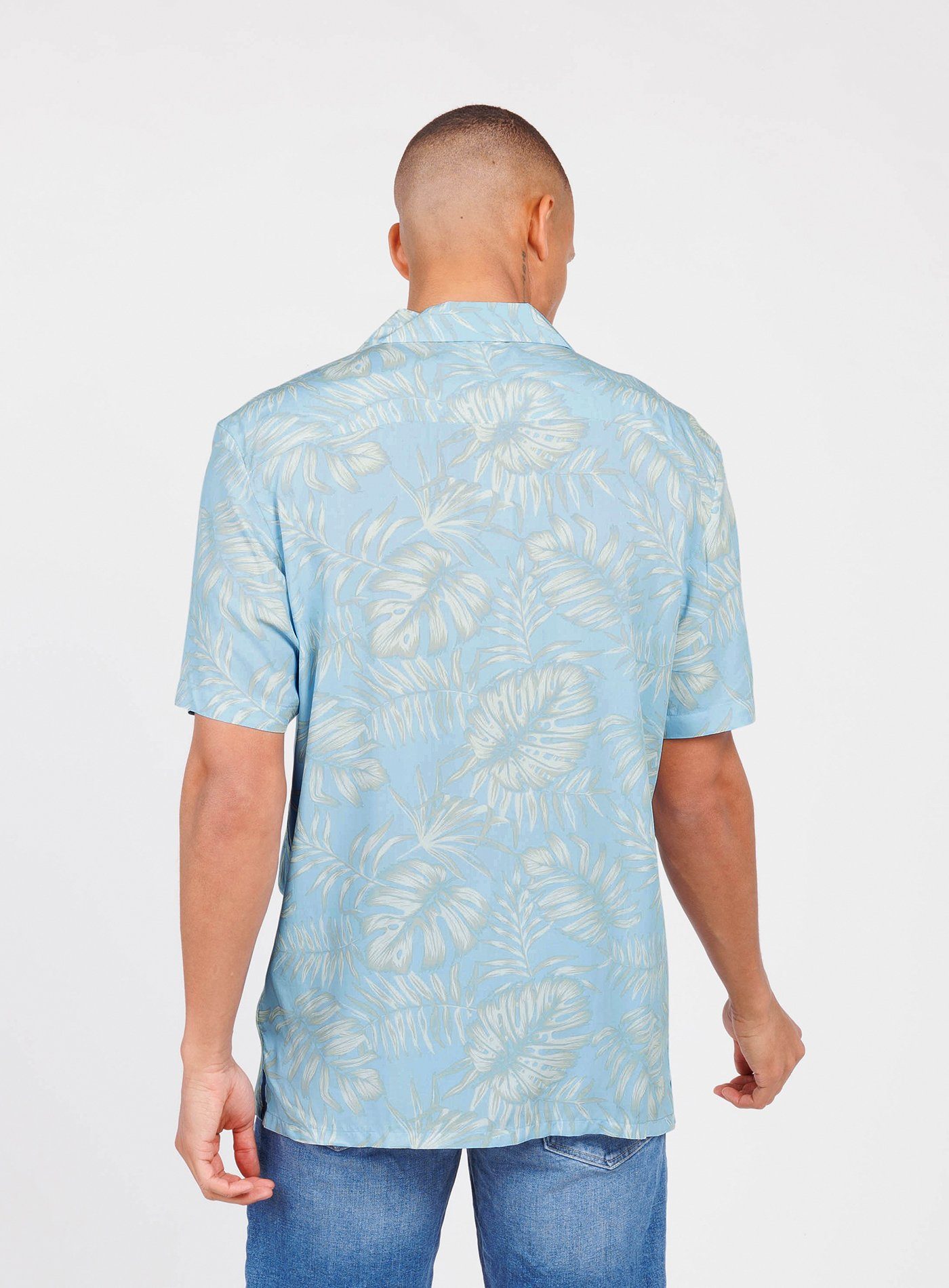 Key Largo Kurzarmhemd MSH HAVANNA 1/2 patterned (1-tlg)