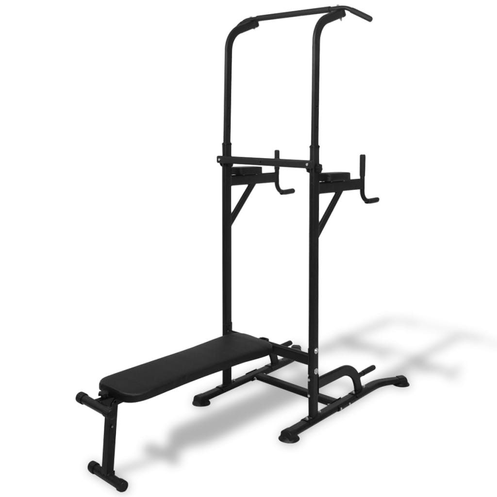 vidaXL Sit-Up Bank Power Tower mit Sit-Up-Bank