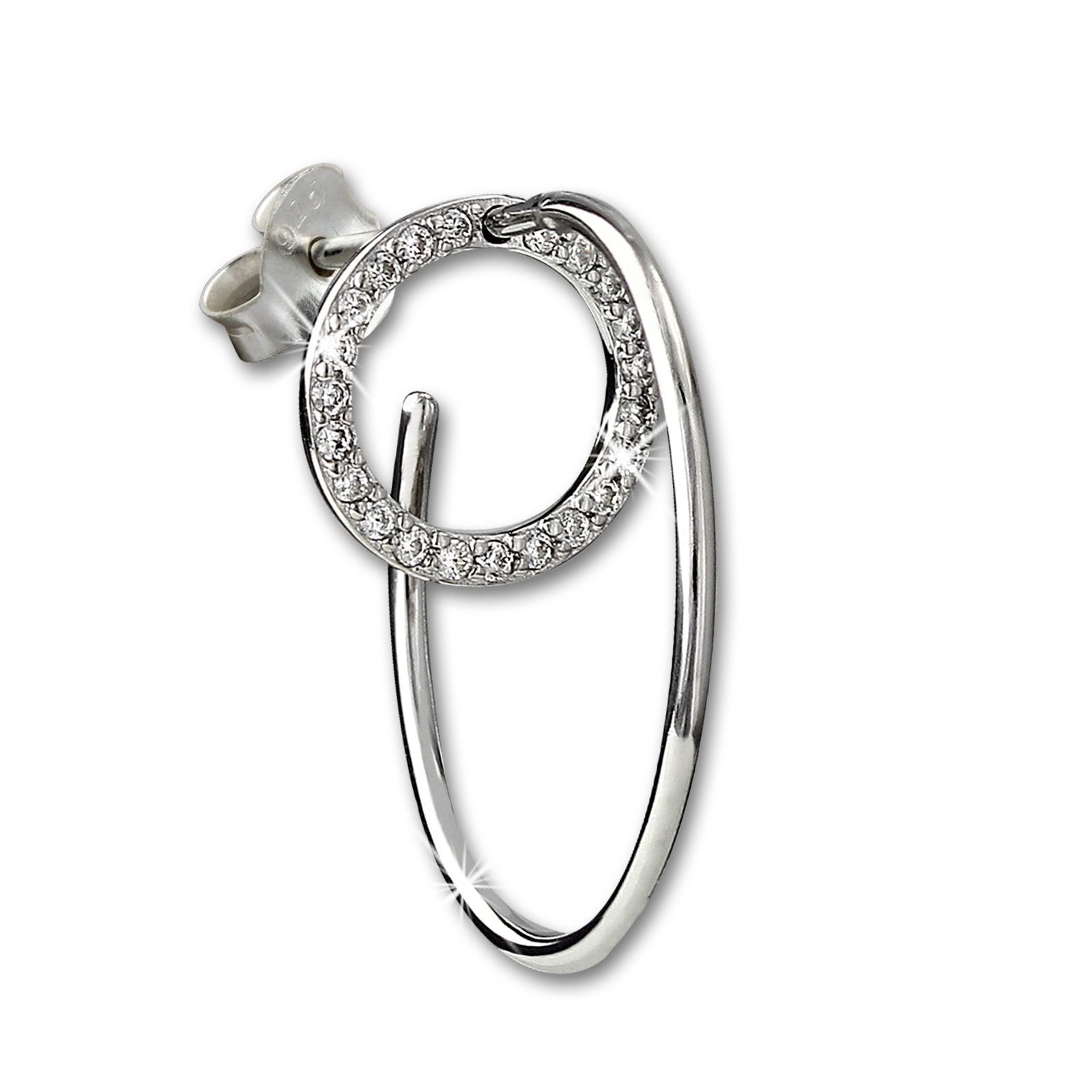 SilberDream Paar Ohrstecker SilberDream weiß Creole Ohrringe Zirkonia (Ohrs günstig online kaufen