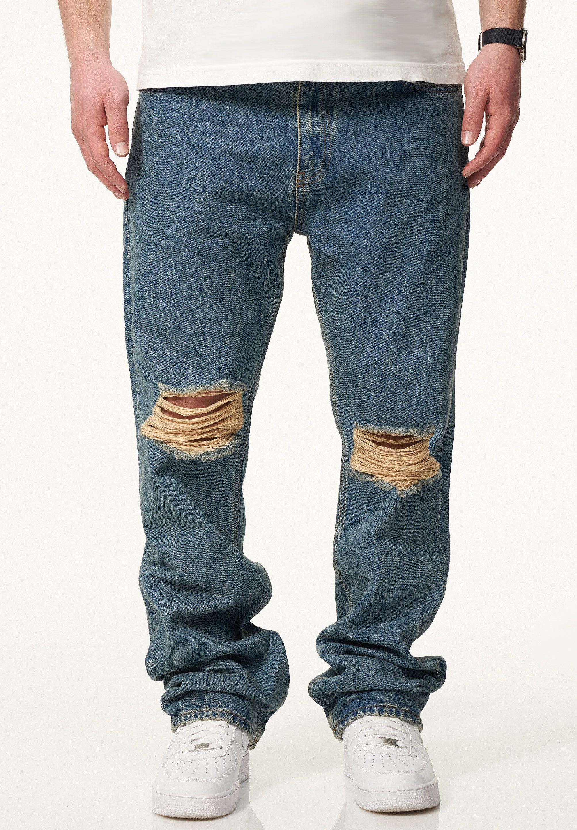 DAILY COTTON Straight-Jeans DCPARADERA Herren Lange Hose Jeans Ripped Strai günstig online kaufen