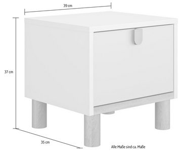Gami Nachttisch Nachttisch 1 Tür (1-St), Mit seiner Mischung aus sanften Farben