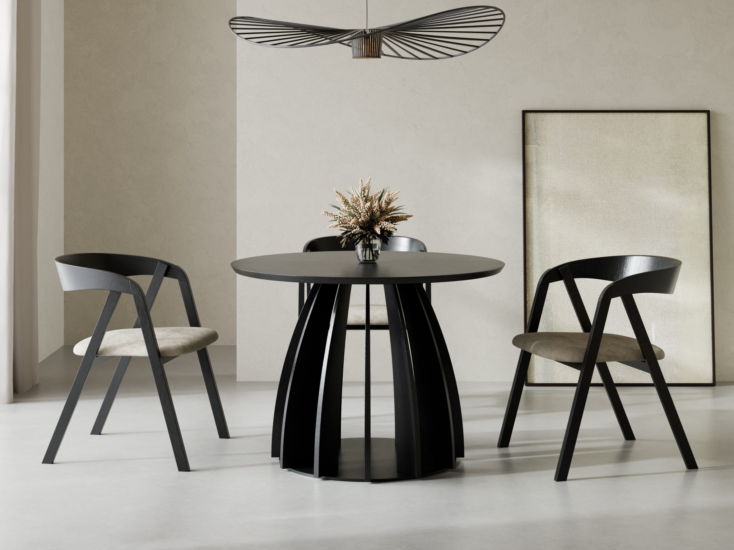 Compleo Esstisch ⌀100 cm, Design-Esstisch, Holztisch, furnierter Tisch NINO (nicht ausziehbar), MADE IN EU, TOPSELLER