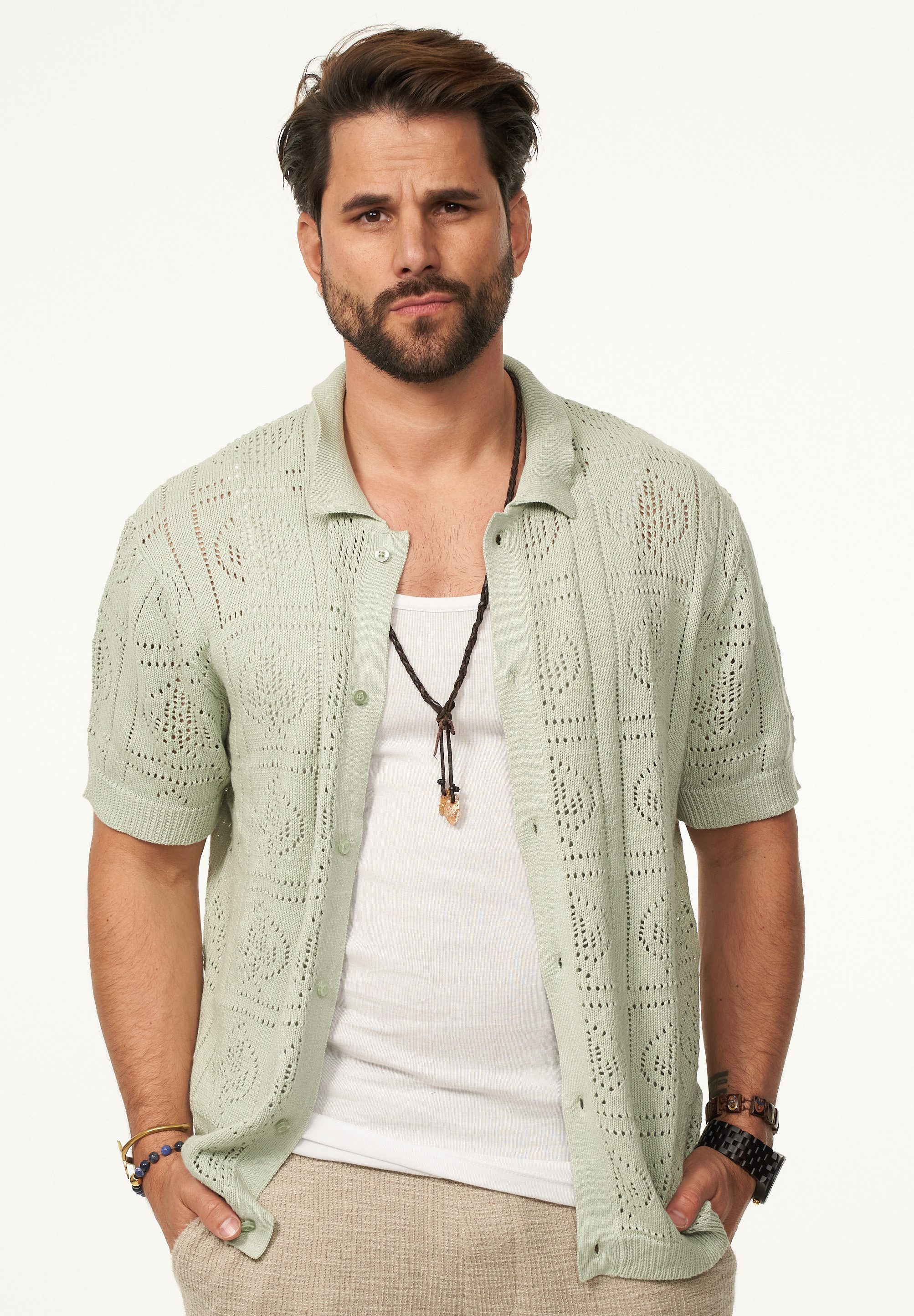 SOULSTAR Poloshirt im Crochet Vintage Summer-Look günstig online kaufen