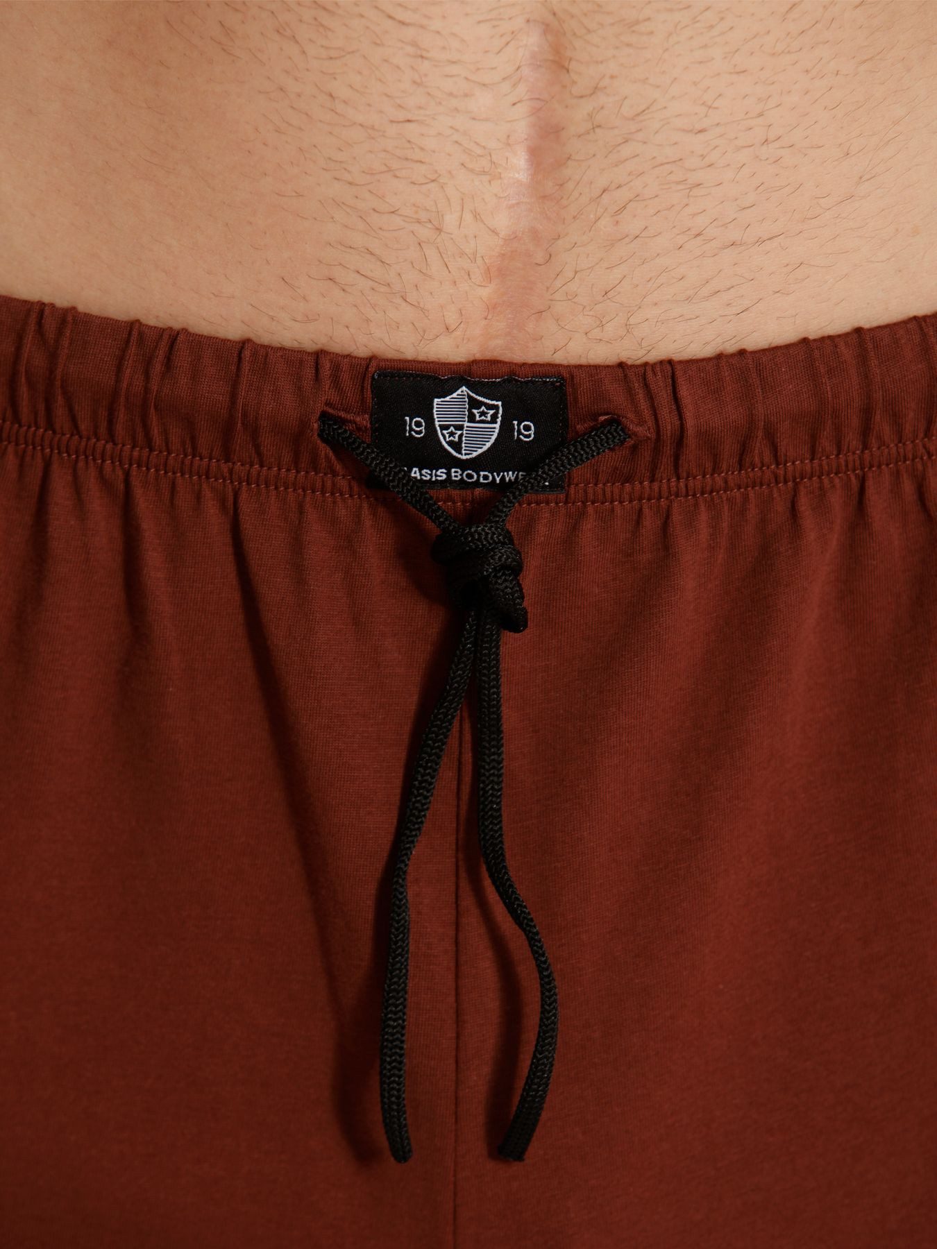 HAASIS Bodywear 1919 Pyjamahose Herren Jerseyhose 77120873-bordeaux (1-tlg) Leichte Pyjamahose, Seitentaschen, Kordel