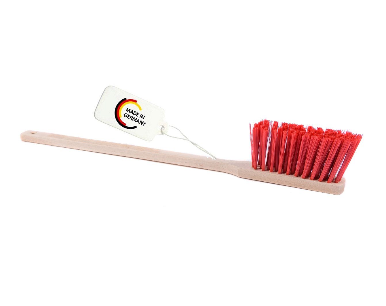 BawiTec Kehrgarnitur Handfeger 60cm XXL Handbesen Langstiel Sicherheitshandfeger, Langstiel