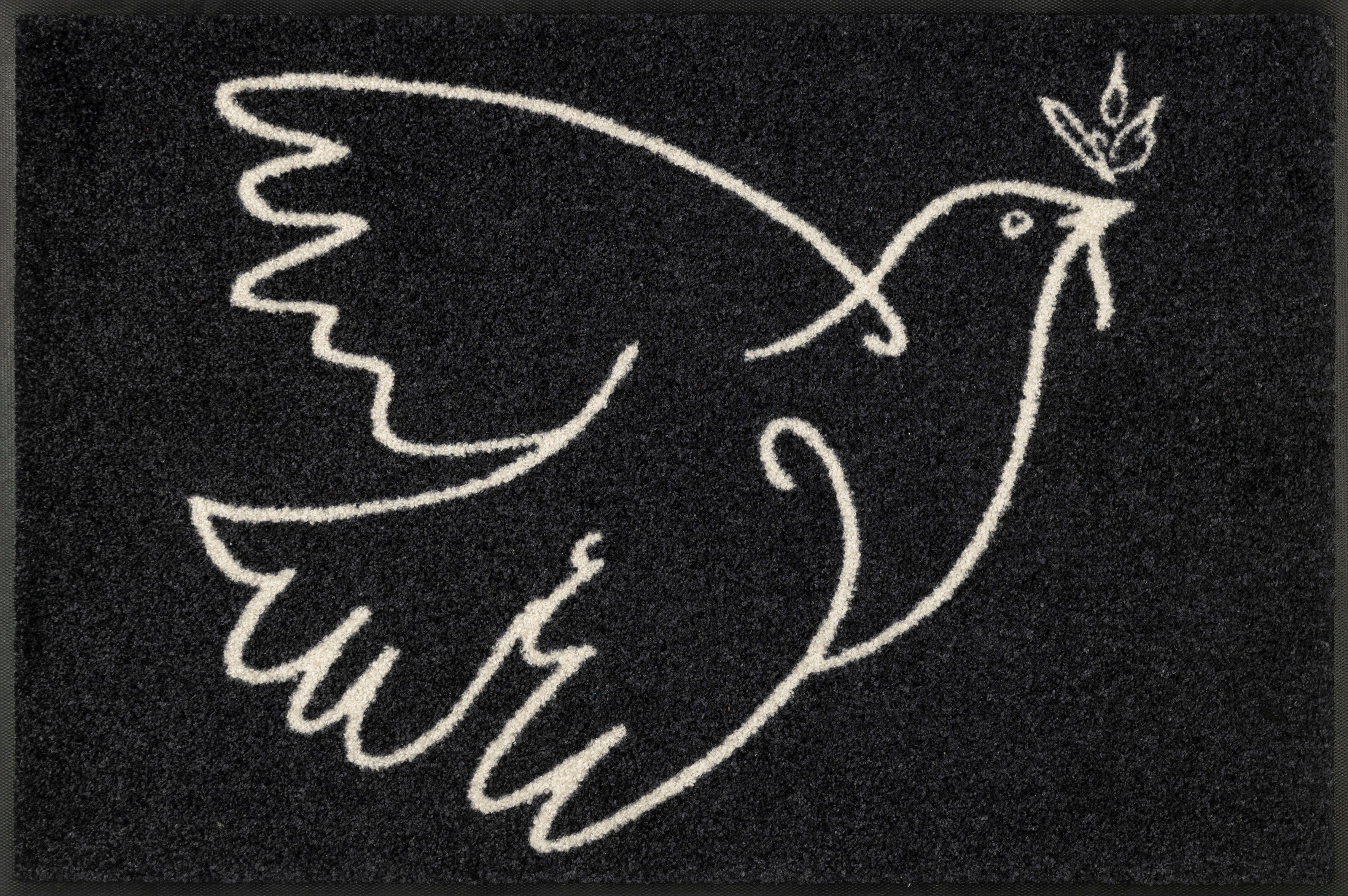 Fußmatte Peace Dove, wash+dry Höhe: mm Kleen-Tex, rechteckig, 7 by