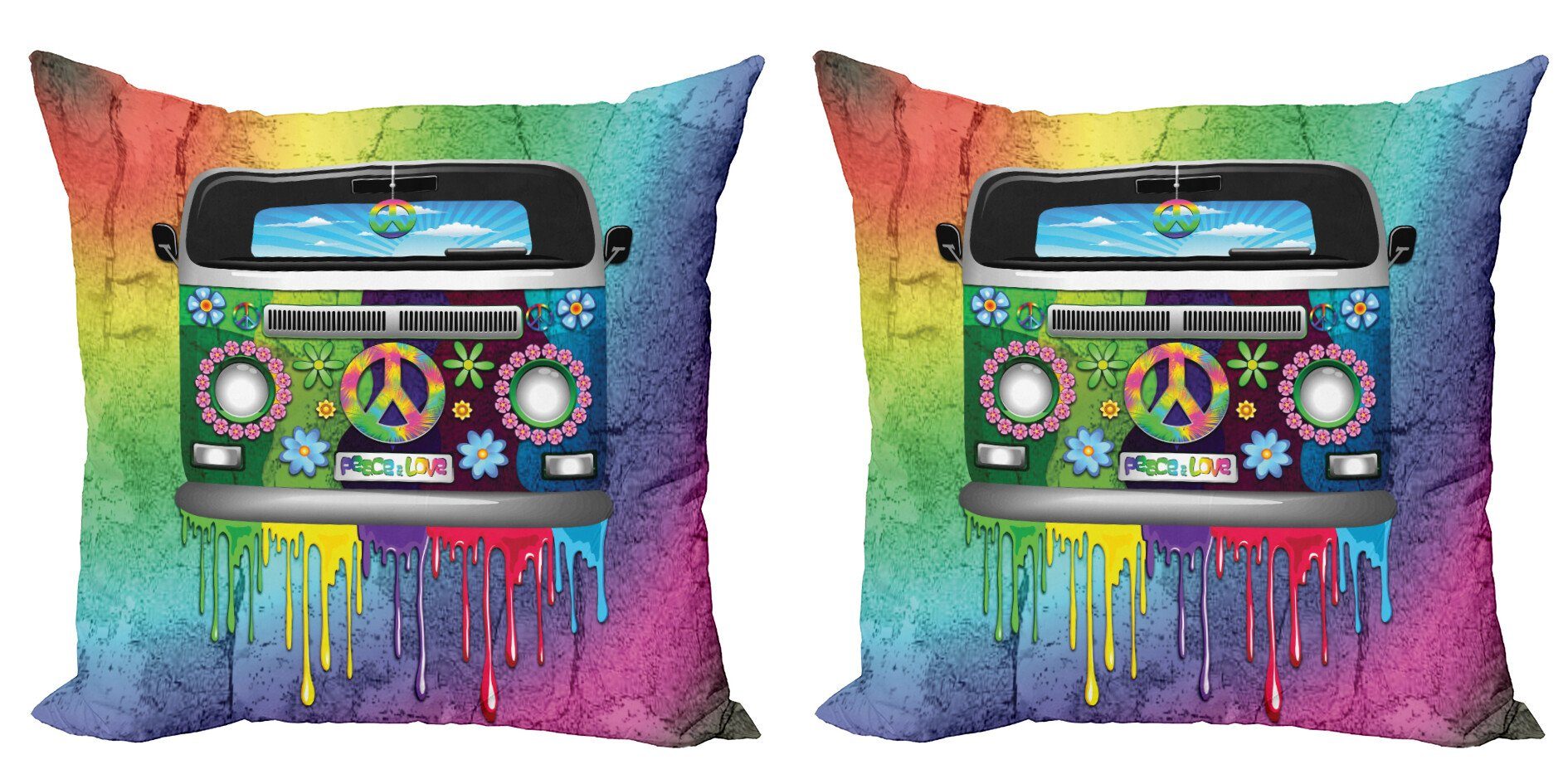 Abakuhaus Kissenbezüge Modern Accent Doppelseitiger Digitaldruck, (2 Stück), Bunt Old Style Hippie Van. Reduzierter Preis € 9,99. Unverbindliche Preisempfehlung € 12,99