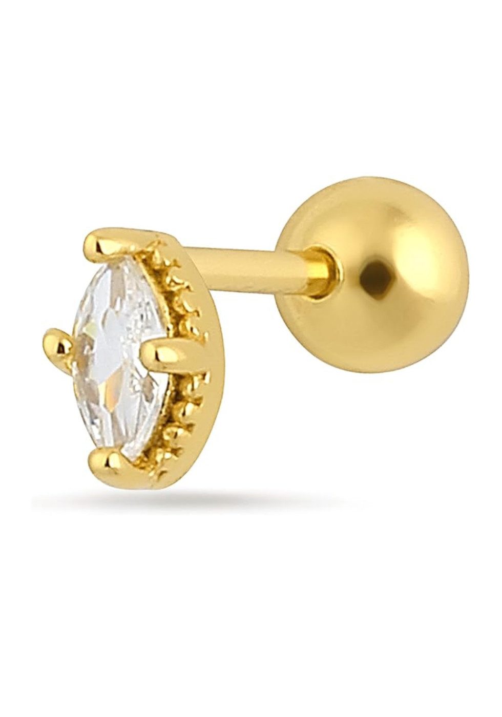 Einzelstück Single-Ohrstecker Ohrpiercing Piercing Alamea 925 günstig online kaufen