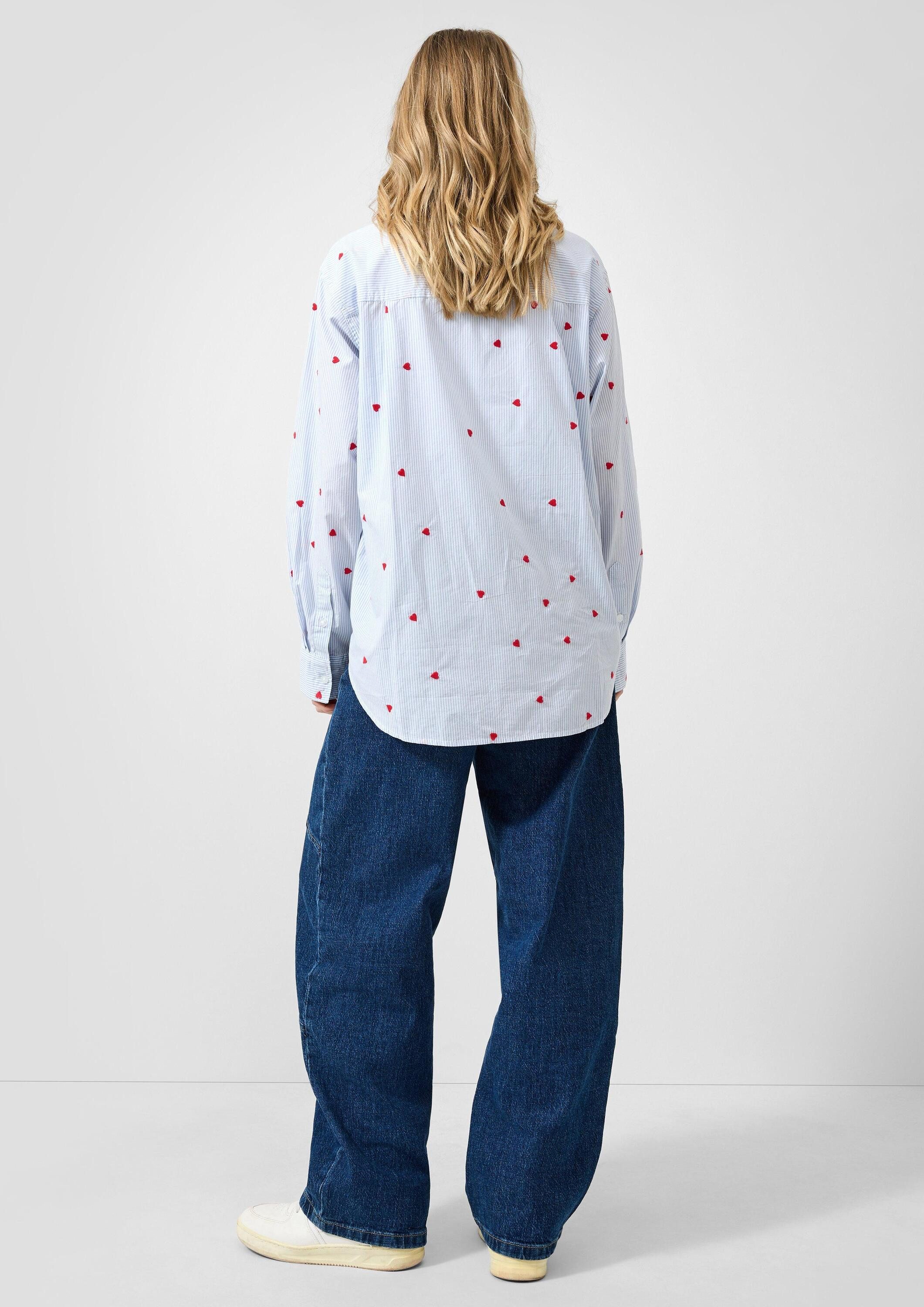 QS Langarmbluse Bluse Hemdbluse