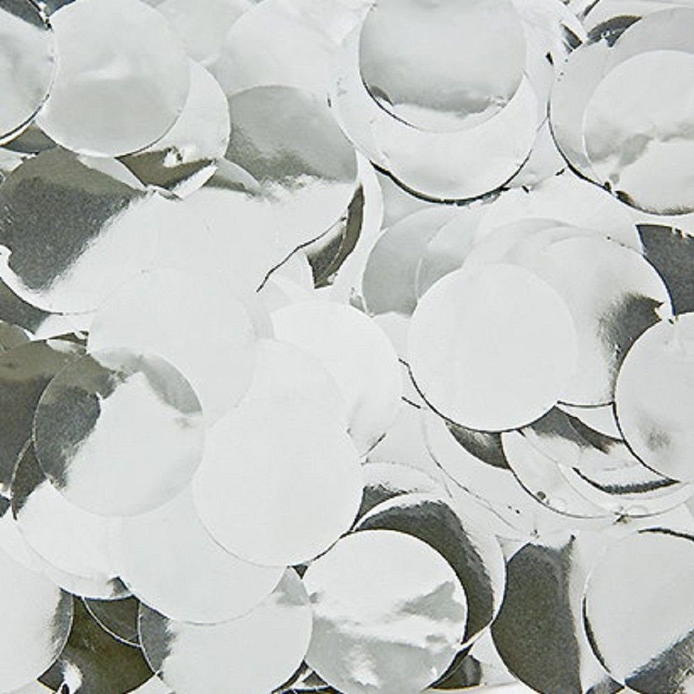 Konfetti Groß Punkte Gramm, Glänzendes 75 Kreise - Konfetti Bunt Luftballonwelt Konfetti Silber Glänzend cm 2