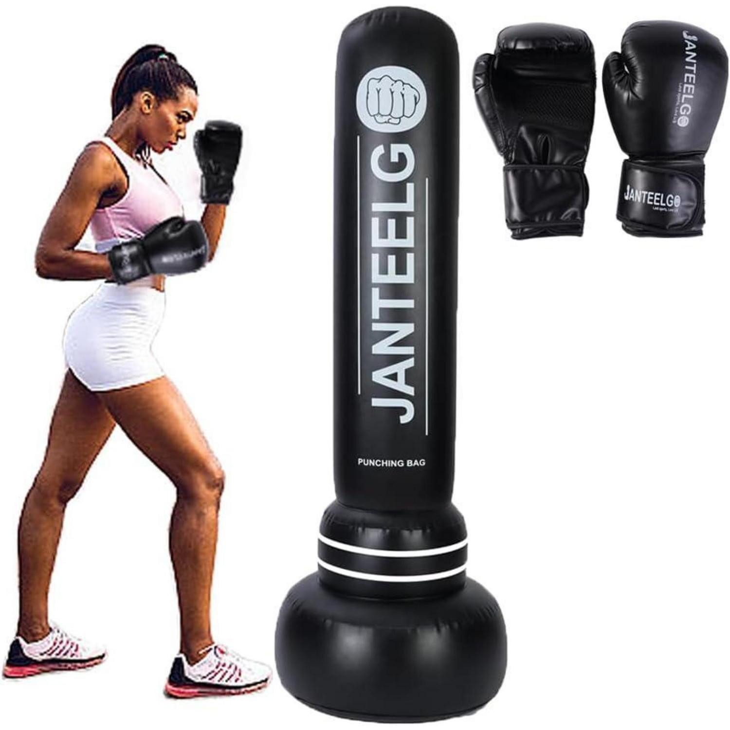 LuxusKollektion Boxhandschuhe Boxsack Stehend 180cm PVC mit PU-Boxhandschuhen Kinder Sporttraining