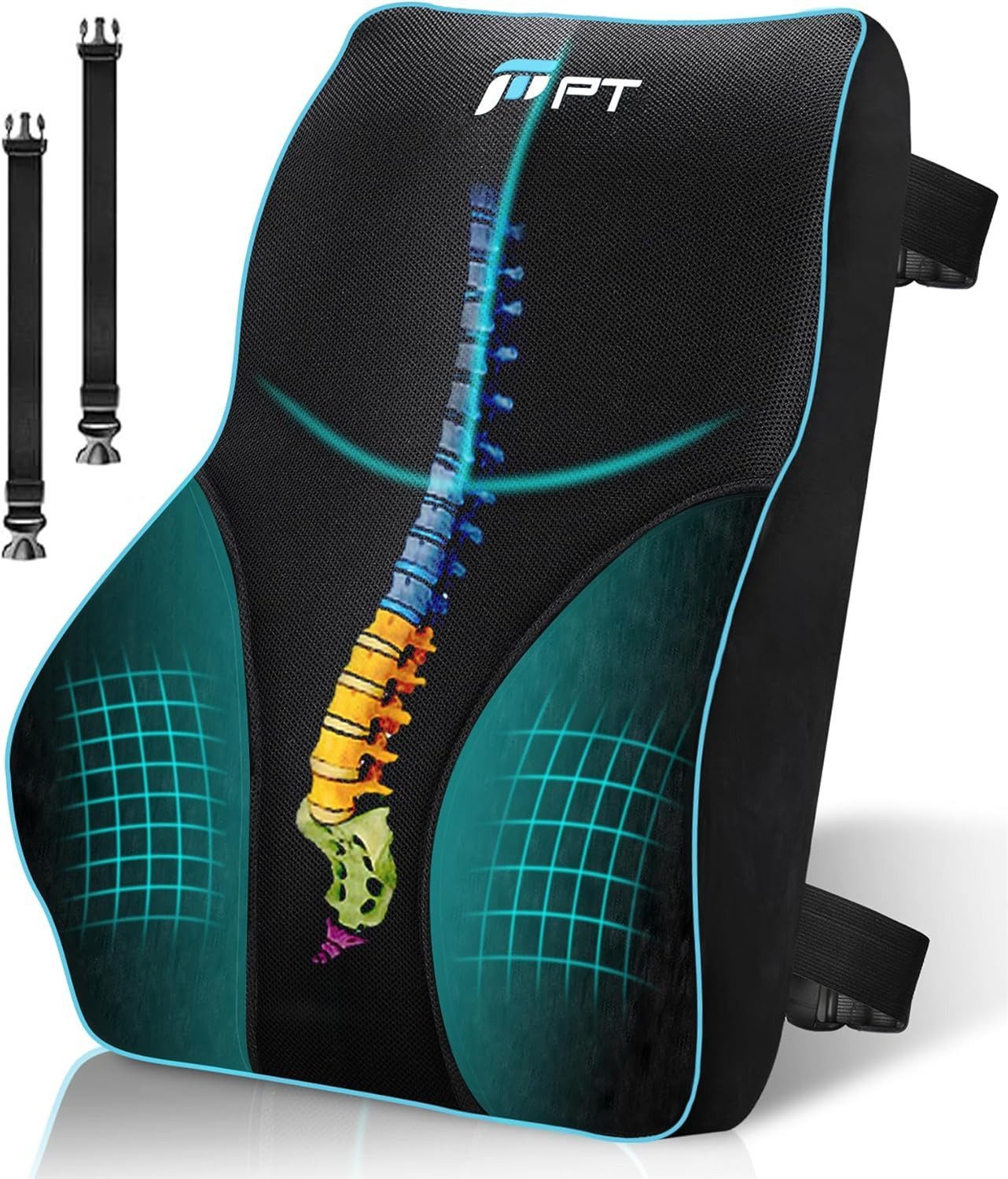 POPOLIC Rückenkissen Lendenkissen Rückenlehne, Memory Foam Rückenstützkisse günstig online kaufen