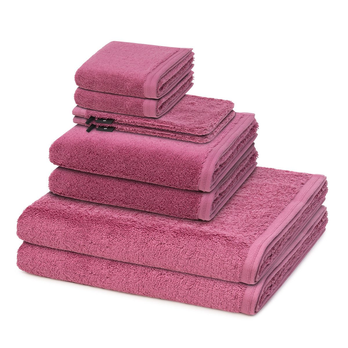 Vossen Handtuch Set Vegan Life, Frottee (Spar-Set, 8-St), 2 X Wasch- 2 X Gäste- 2 X Dusch- 2 X Handtuch im Set - Baumwolle