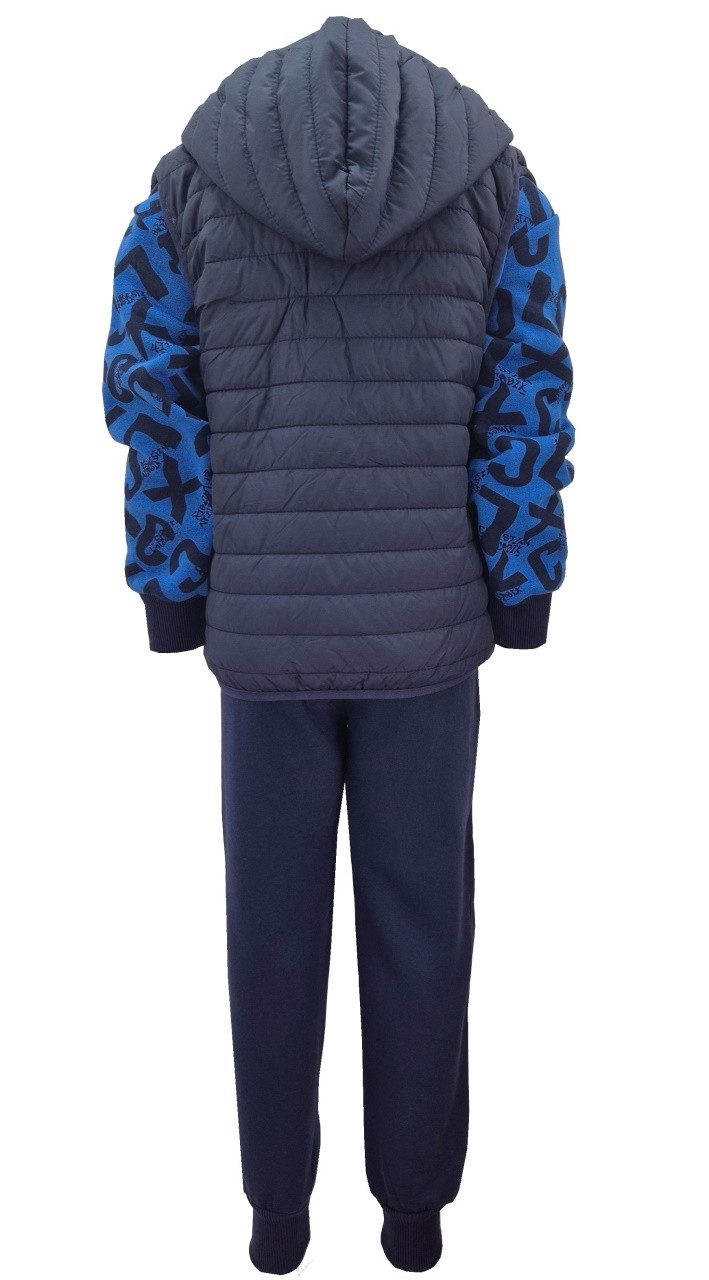Fashion Boy Sweatanzug Freizeitset mit Weste, Kapuzen Jacke, Sweatshirt + Jogginghose, JF014 – Bild 3 von 4