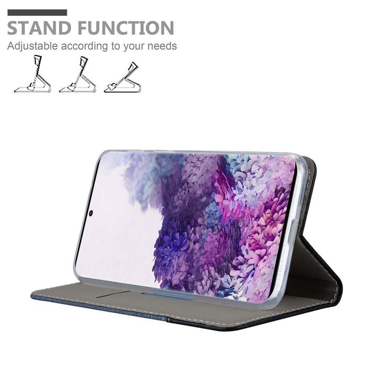 Cadorabo Handyhülle für Samsung Galaxy S20 PLUS Hülle Samsung Galaxy S20 PLUS, Klappbare Handy Schutzhülle - Hülle - mit Standfunktion und Kartenfach