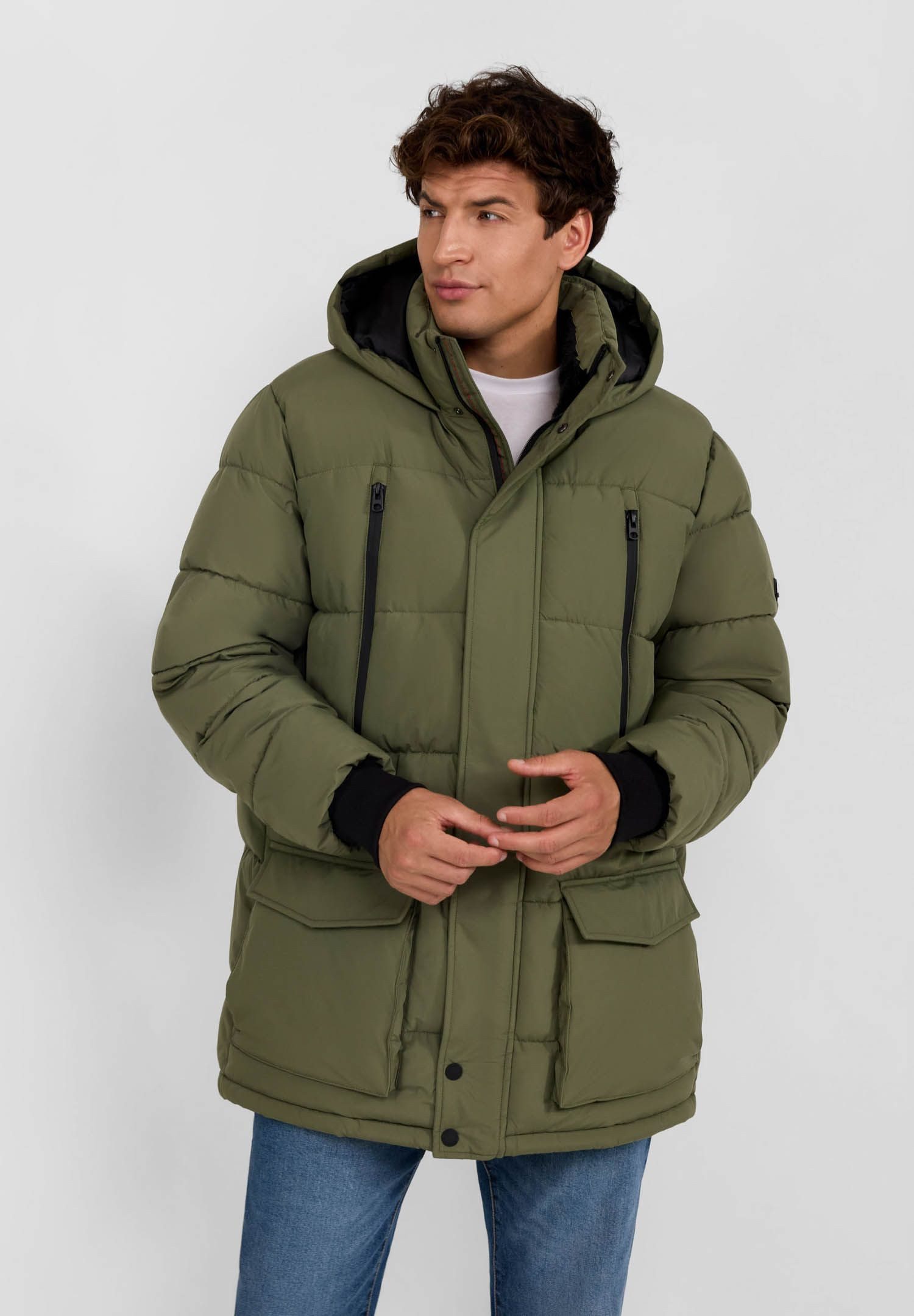 Respect Winterjacke Gesteppte Jacke mit Reißverschlusstaschen und Fleecefutter (XS-XXL)