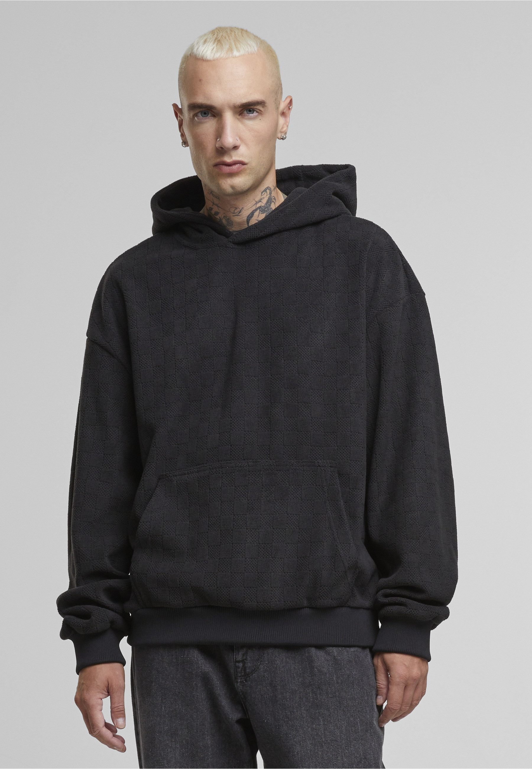 URBAN CLASSICS Kapuzensweatshirt Urban Classics Jaquard Velvet Suit (1-tlg)