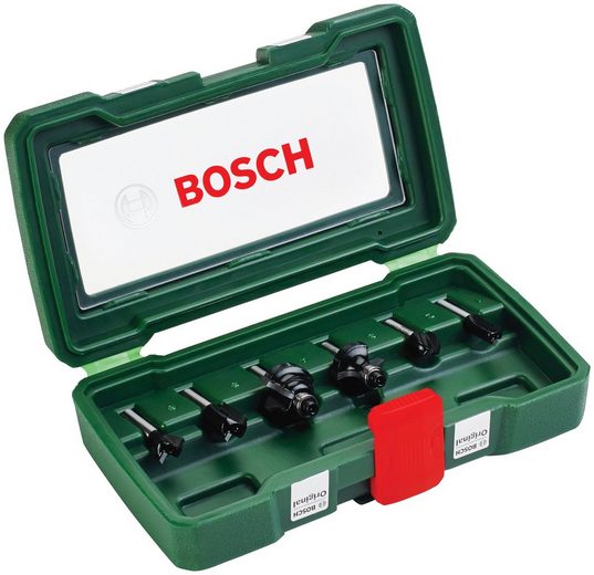 Bosch Home & Garden Fräsbohrer, (Set, 6-tlg), HM-Fräser 6 mm Schaft