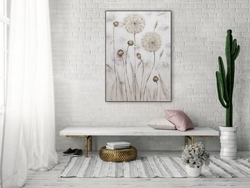 KUNSTLOFT Gemälde Delicate Meadow 75x100 cm, Leinwandbild 100% HANDGEMALT Wandbild Wohnzimmer