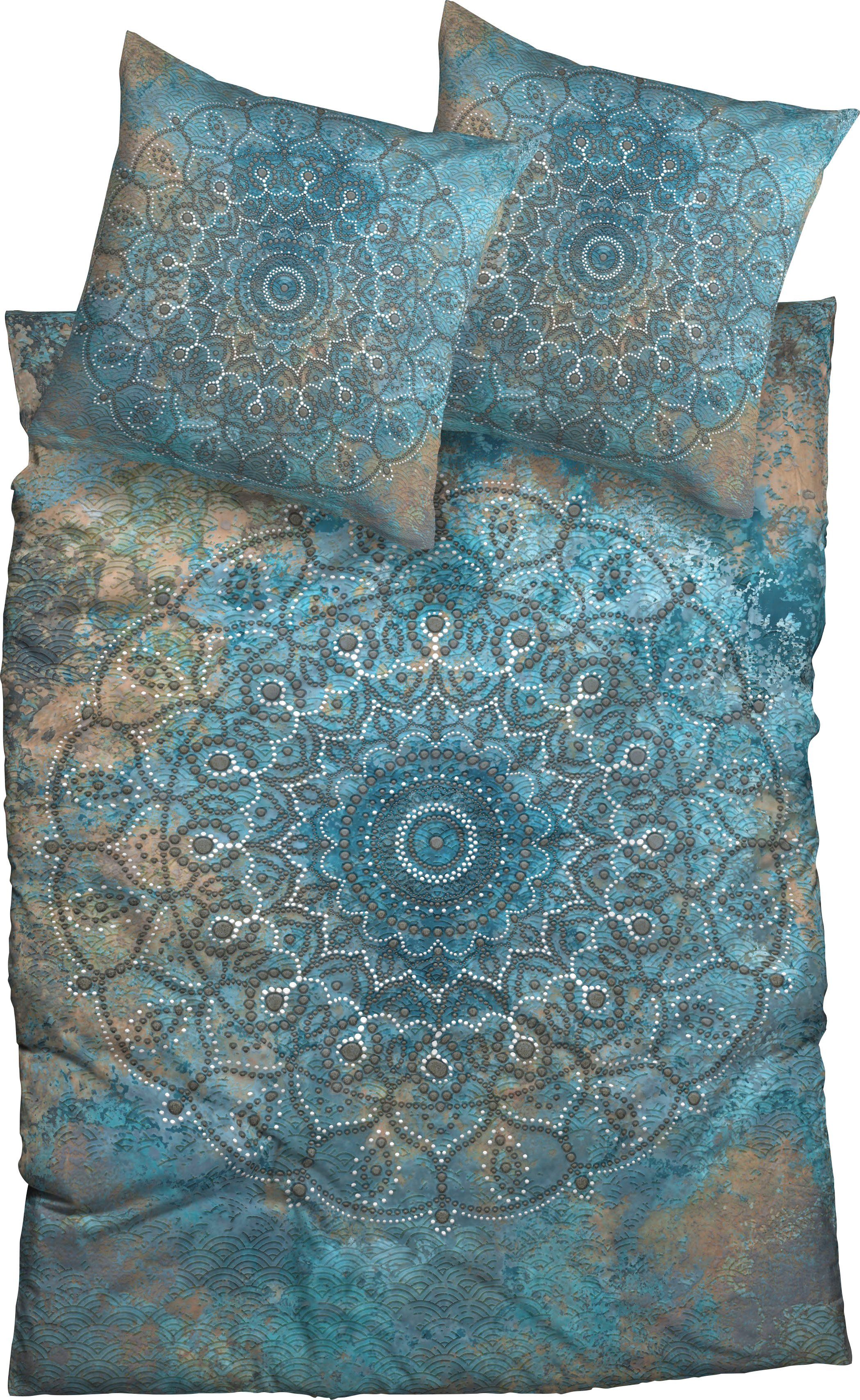 CASATEX Bettwäsche Sleep Tight Blau Satin, günstig online kaufen