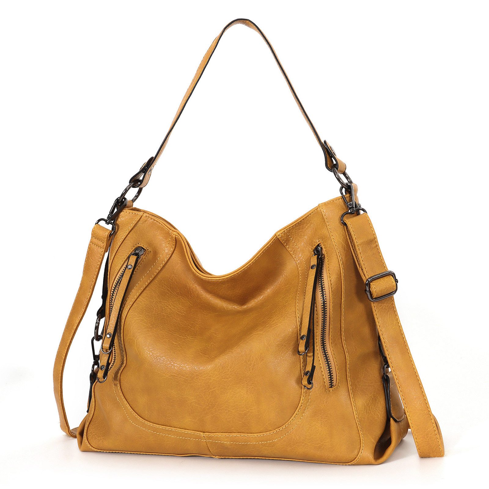TAN.TOMI Handtasche Damen Lederimitat Umhängetasche Hobo Taschen groß Mit M günstig online kaufen