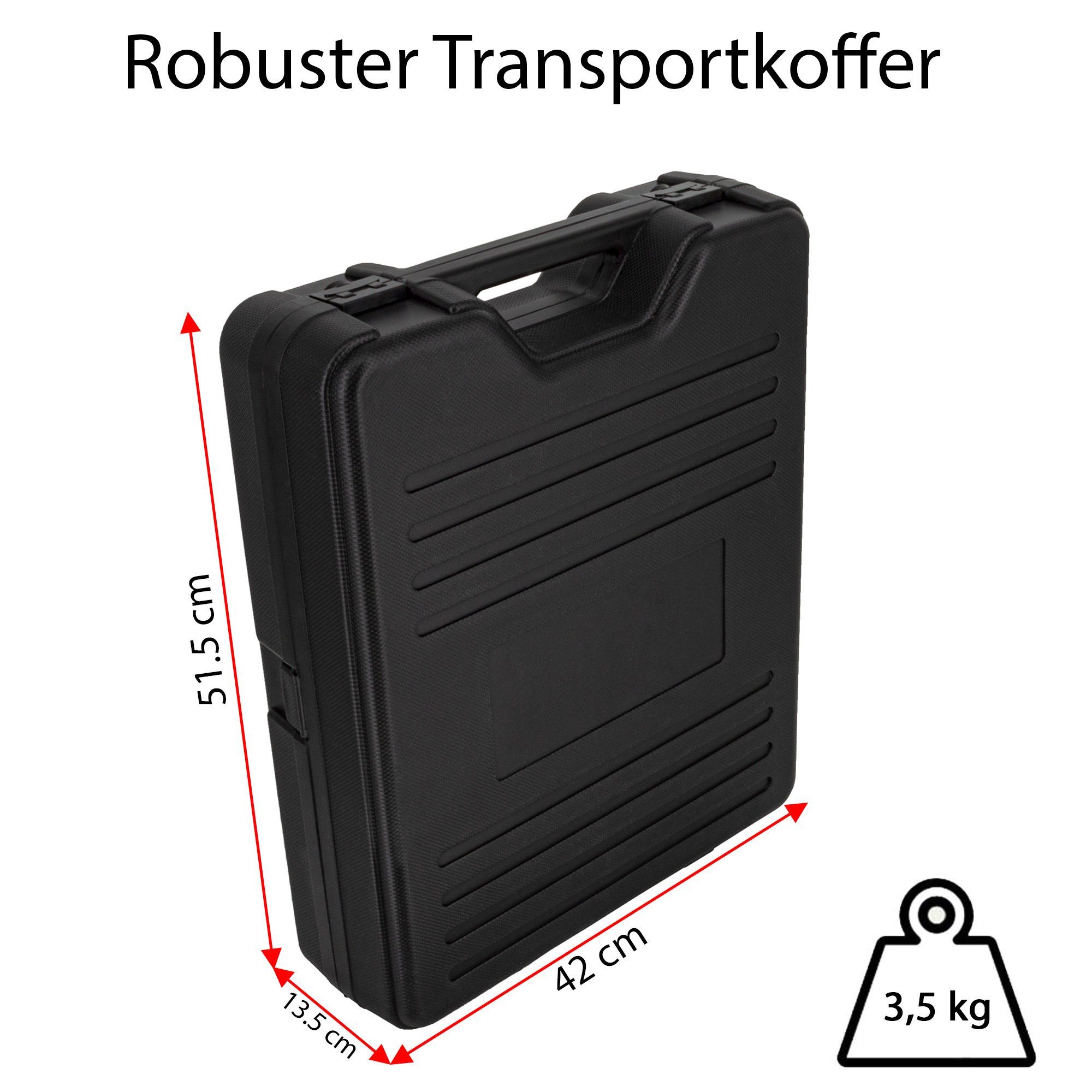 PremiumX Camping SAT Anlage HD TV Receiver Single LNB Kabel F-Stecker Koffer SAT-Antenne
