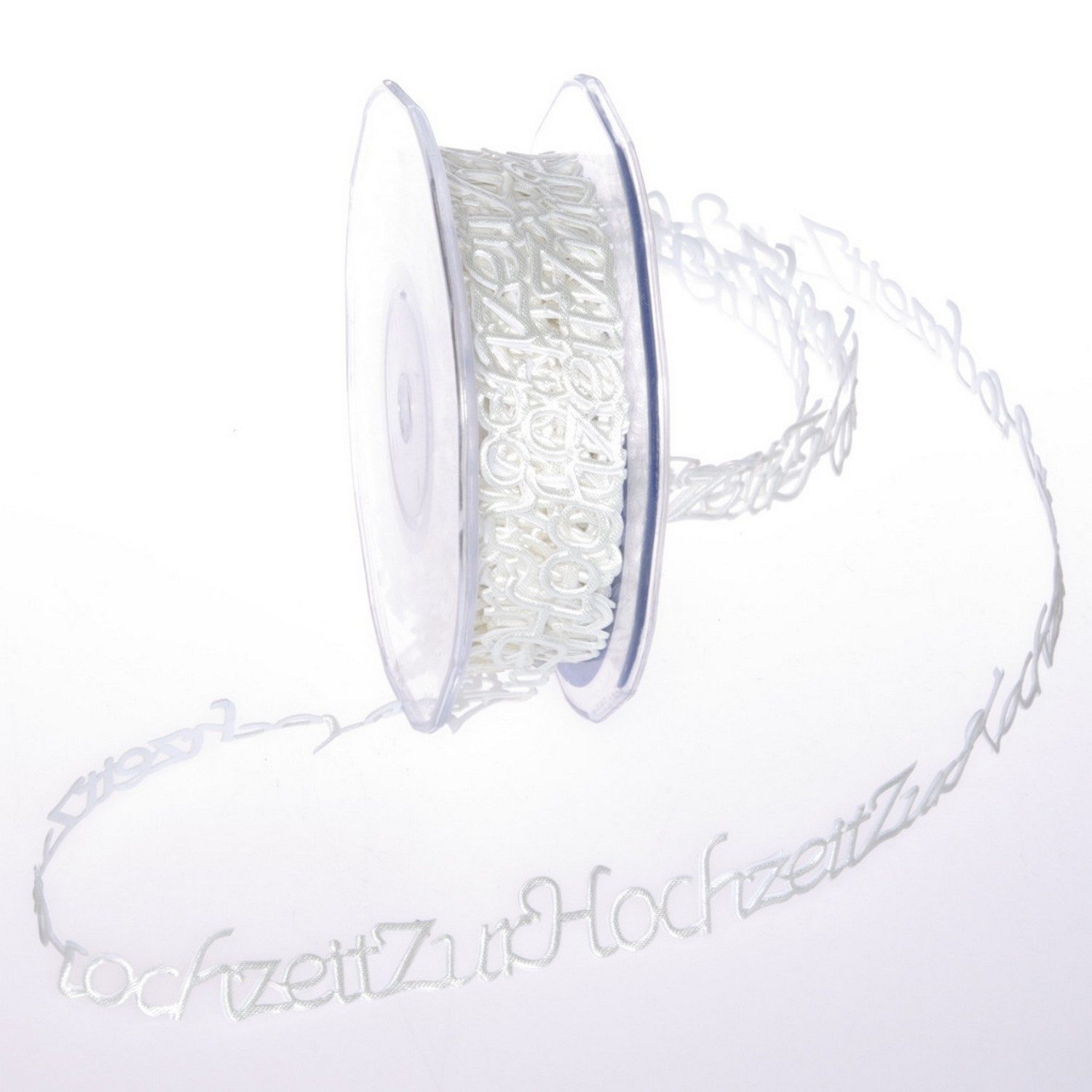 Deko AS Bastelband SeKleBo® - Selbstklebende Bordüre ´ZurHochzeit´ Creme - 15mm - 10m -