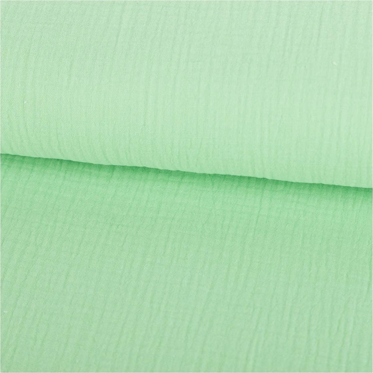 Stoff Musselin Stoff Double Gauze einfarbig lime grün 1,35m Breite