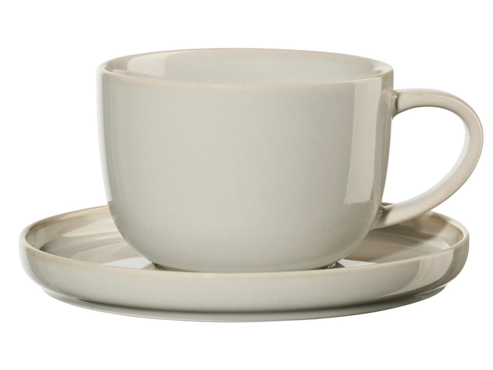 ASA SELECTION Tasse coppa Teetasse und Untertasse tofu Set 2tlg, Porzellan