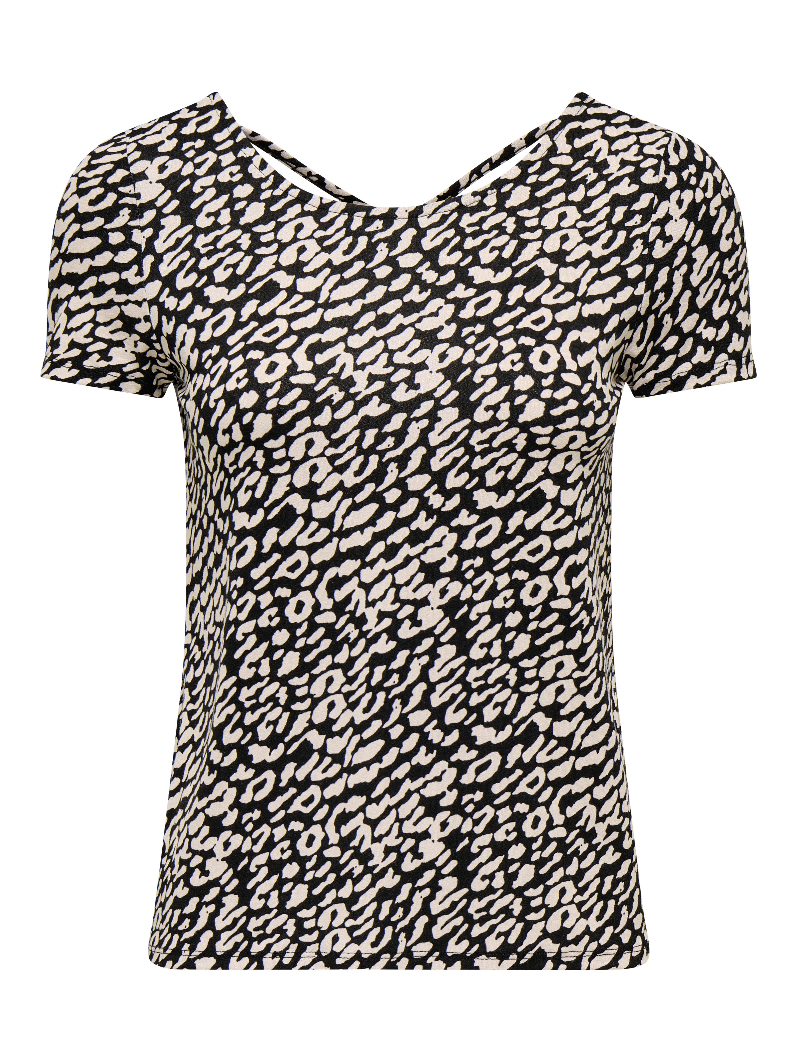 ONLY Kurzarmshirt ONLBERA BACK LACE UP S/S TOP JRS NOOS