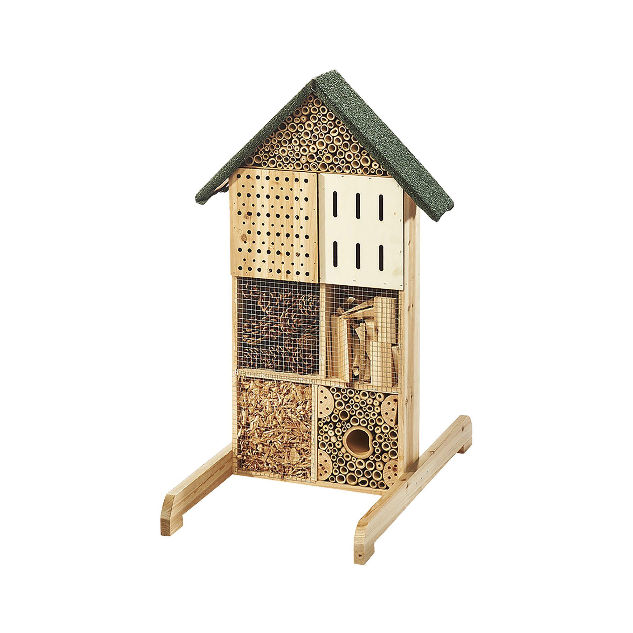 Kobolo Vogelhaus Insektenhotel Insektenhaus BEE aus Tannenholz, aus natürlichen Rohstoffen hergestellt.
