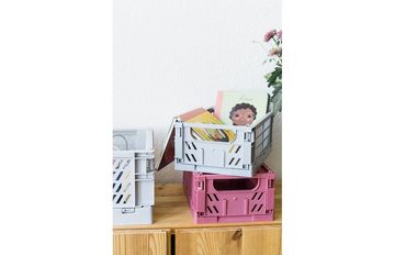 KINDSGUT Allzweckkiste Clara, Klappkisten-Set, faltbare Aufbewahrungs-Box aus Kunststoff
