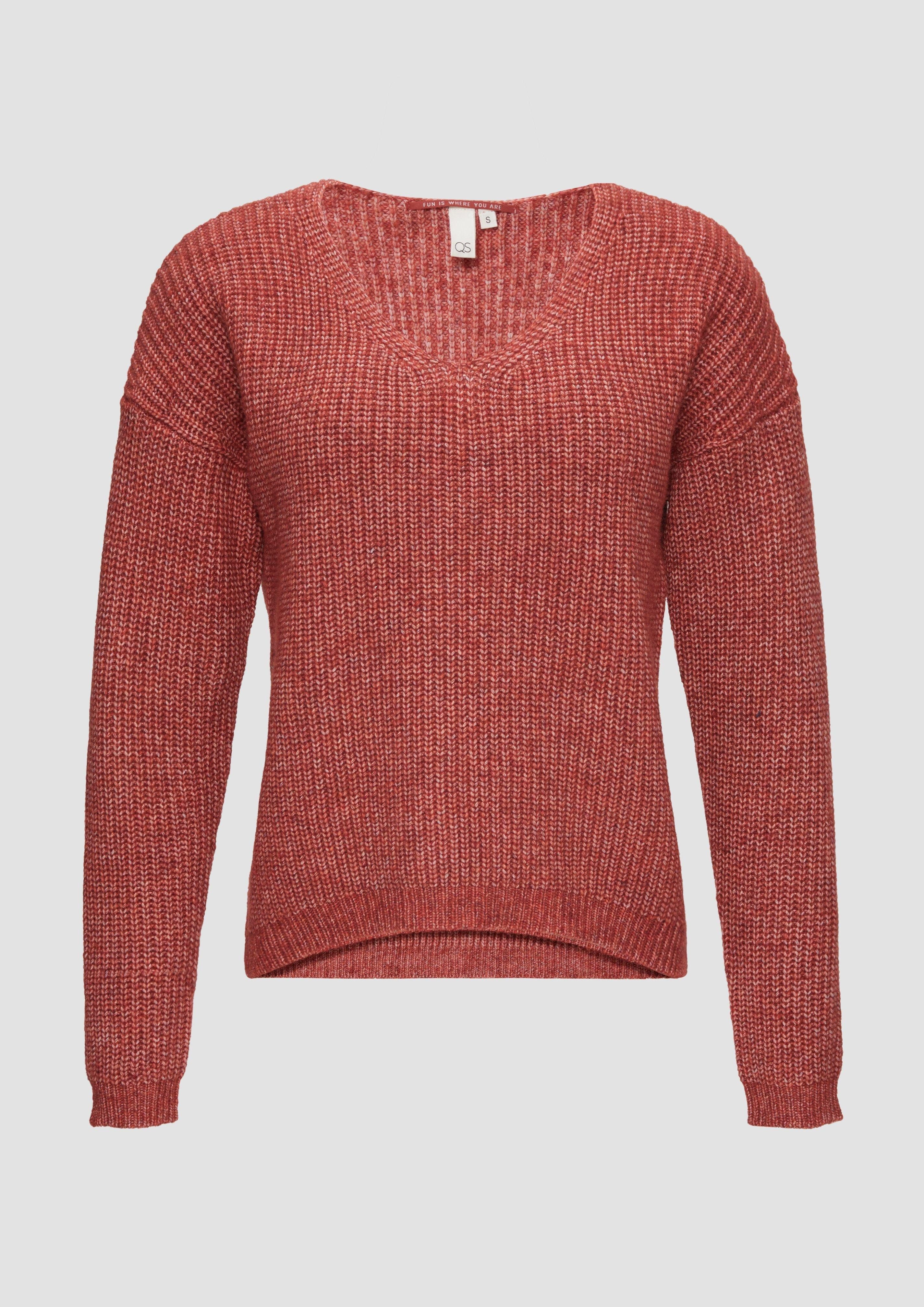QS Strickpullover Pullover mit überschnittenen Schultern günstig online kaufen