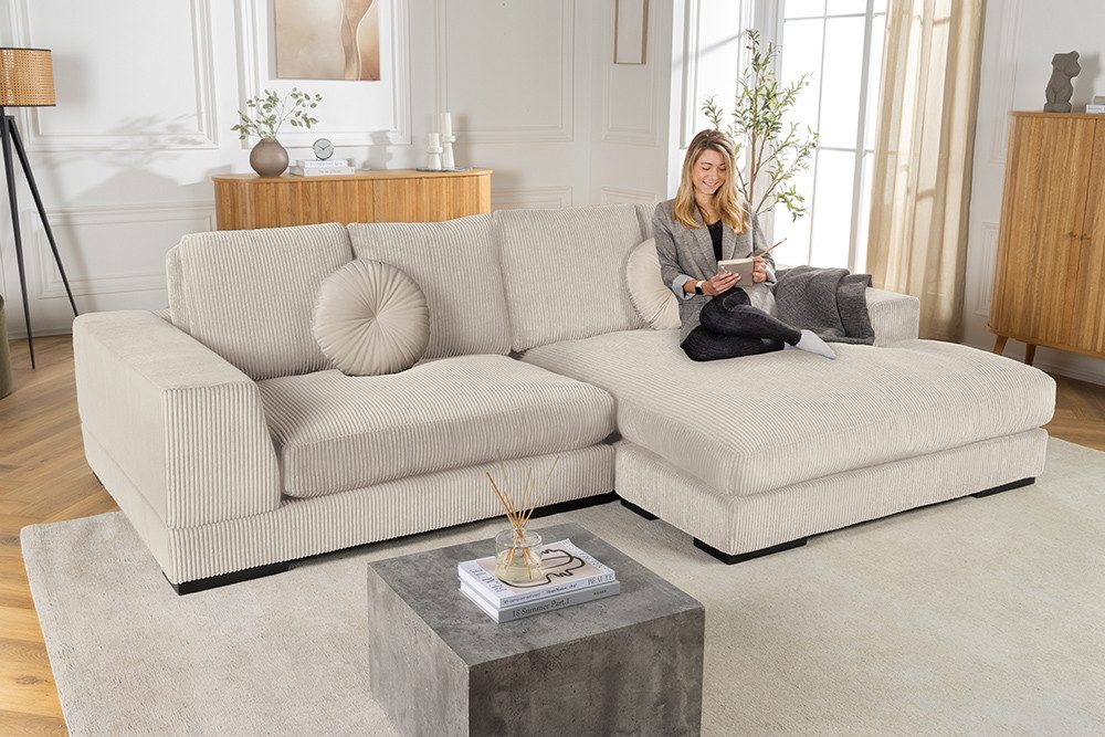riess-ambiente Ecksofa BABYLON 270cm beige · günstig online kaufen