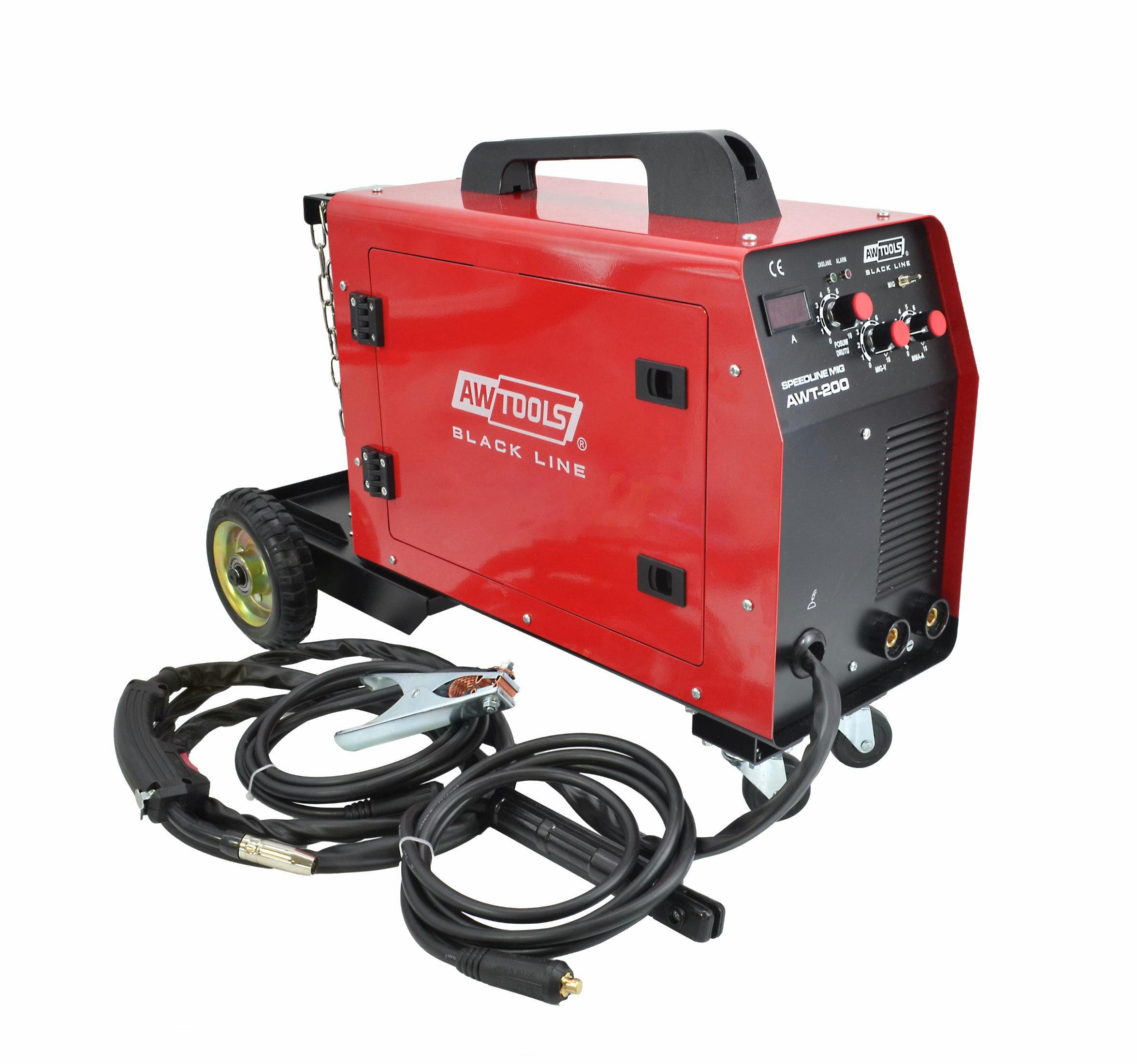 AWTOOLS Schutzgasschweißgerät AWTOOLS Schweißgerät Speedline MIG AWT-200 Black Line 230 V