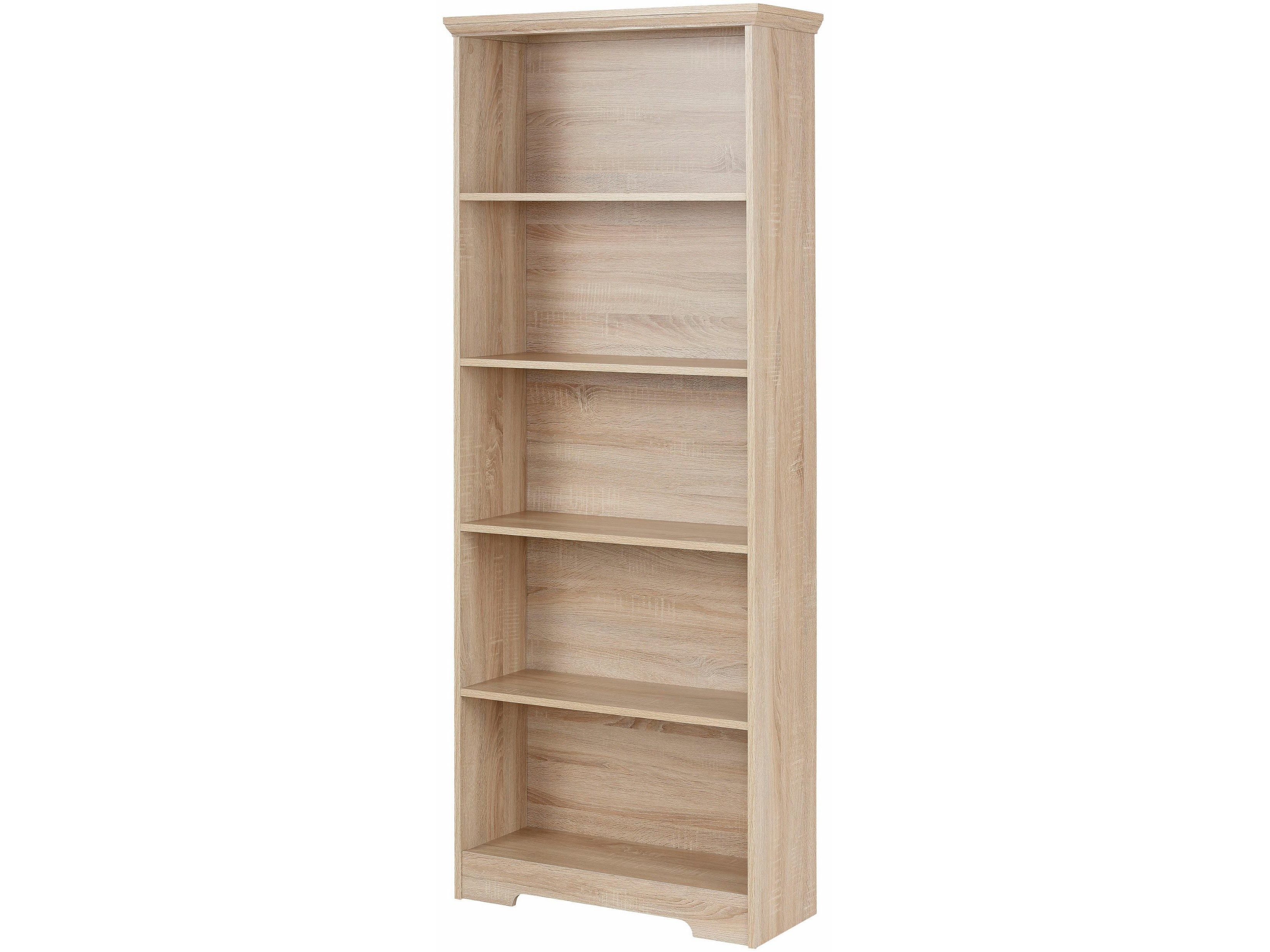 loft24 Bücherregal Nora, Standregal, Regal, MDF mit 5 Fächern, 180 cm, Landhausstil