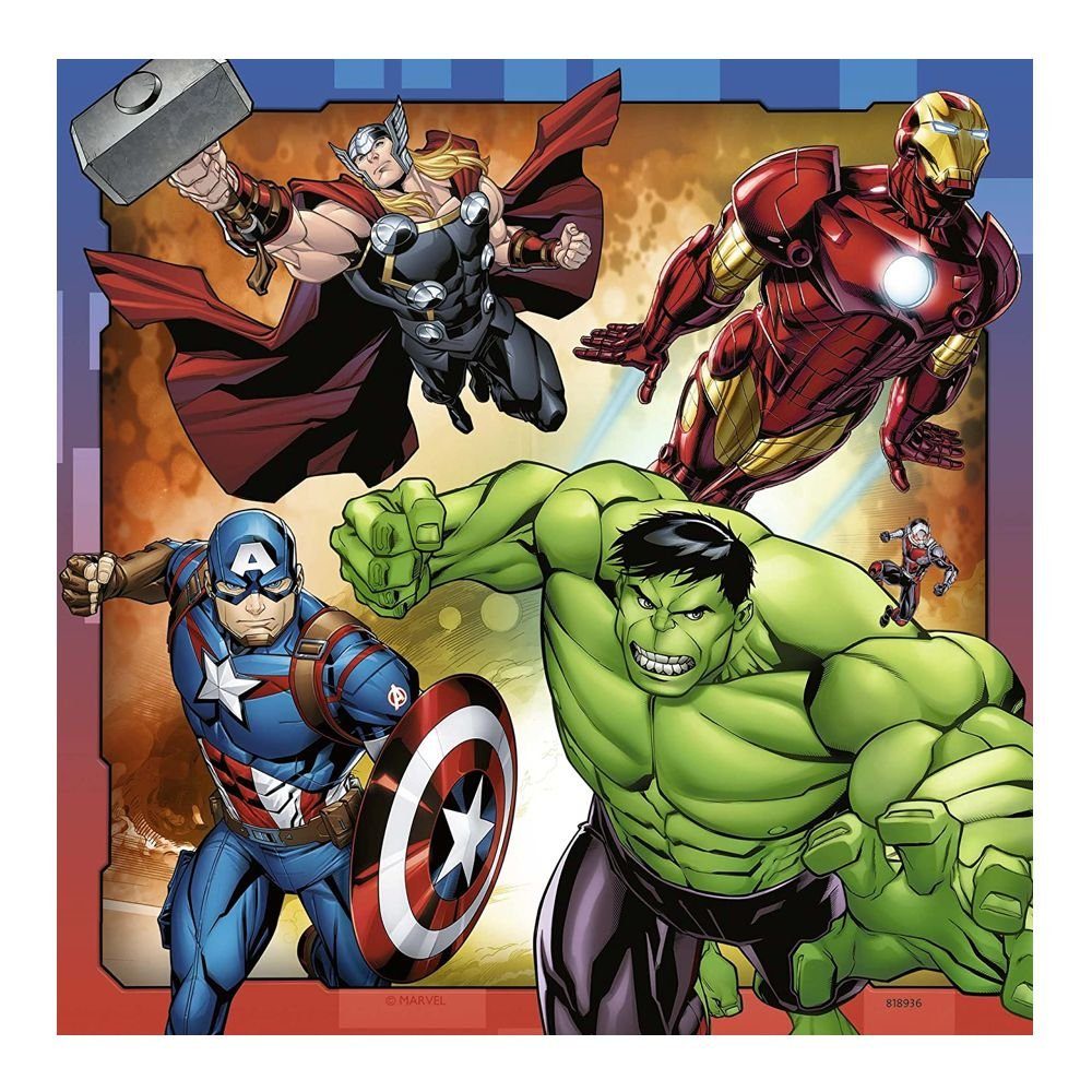 The x 3 49 Puzzle Avengers Marvel Puzzle 49 Teile Superhelden, AVENGERS Puzzleteile Box Ravensburger