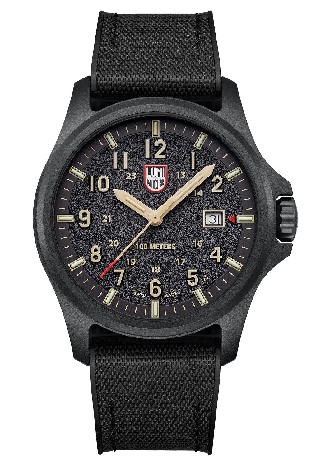 Quarzuhr Atacama Field 1960 Schwarz/Beige mit 2 Bändern