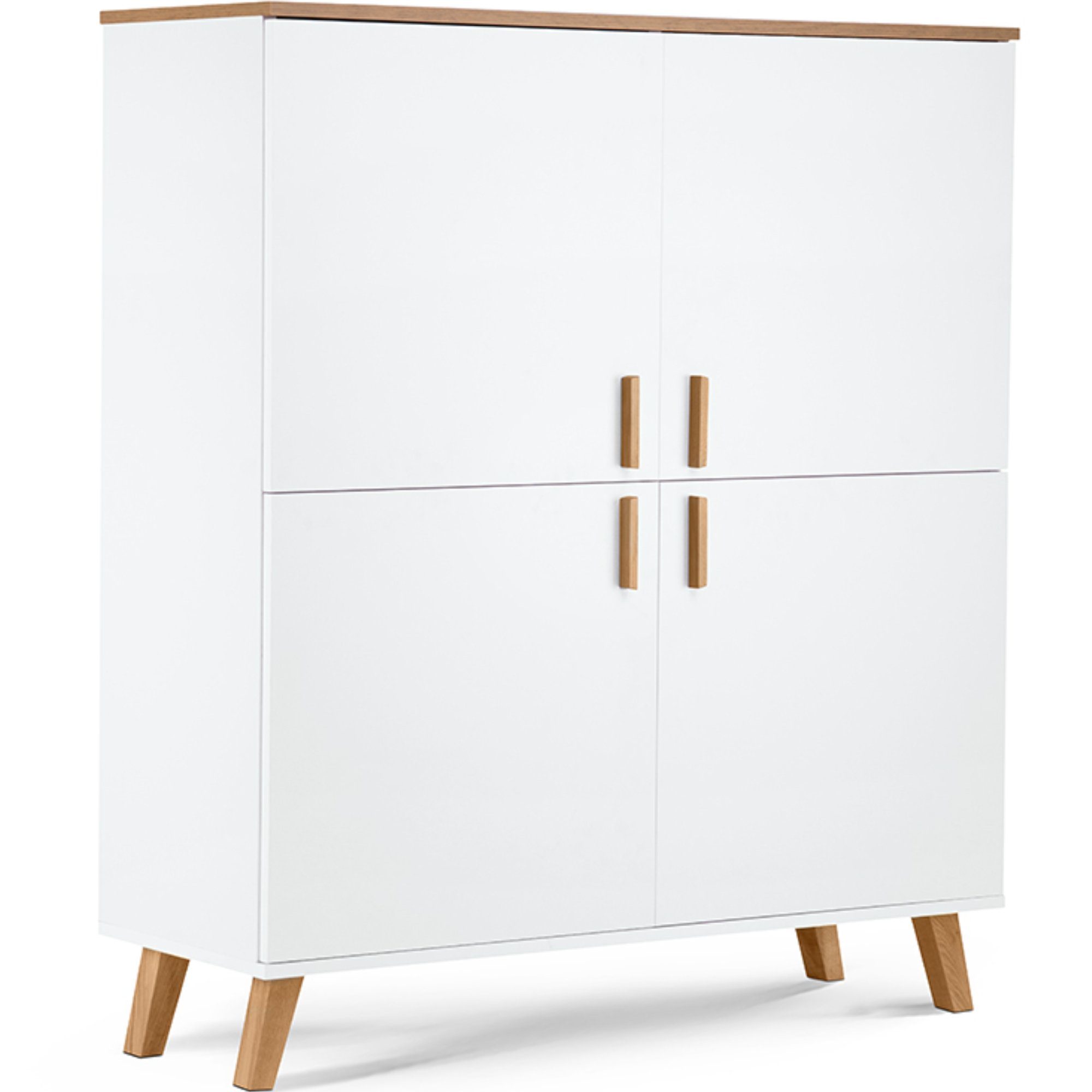KONSIMO® Highboard FRISK Türkommode Hochkommode, 6 Einlegeböden, 4 Türen, S günstig online kaufen